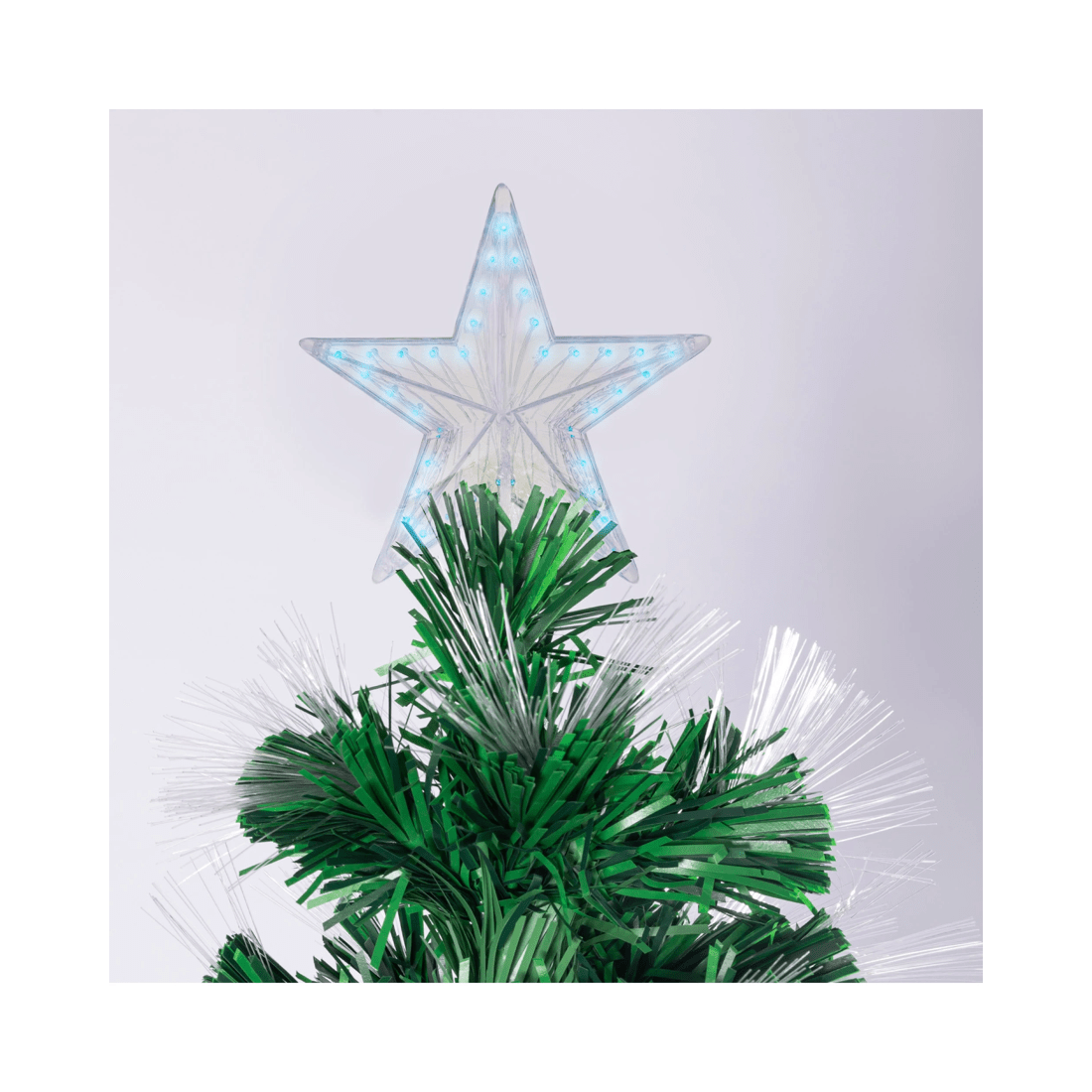 6 Christabelle 1.5m Enchanted Pre Lit Fibre Optic Christmas Tree Stars, 6 of 10