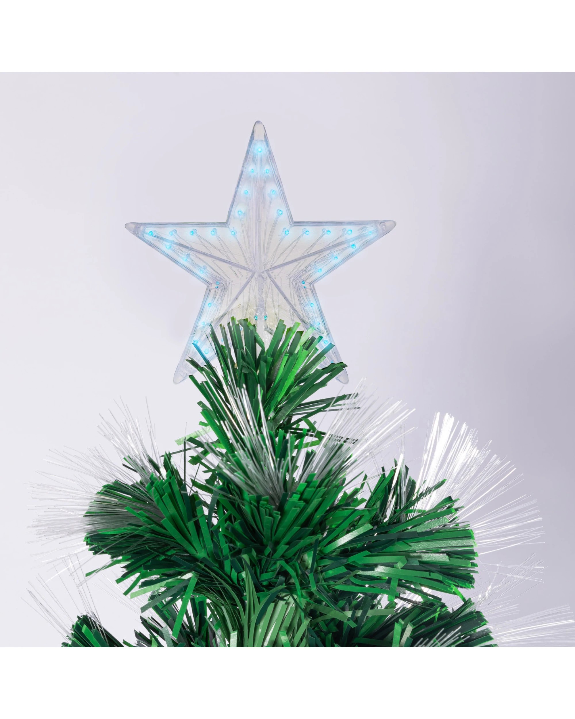 6 Christabelle 1.5m Enchanted Pre Lit Fibre Optic Christmas Tree Stars, 6 of 10