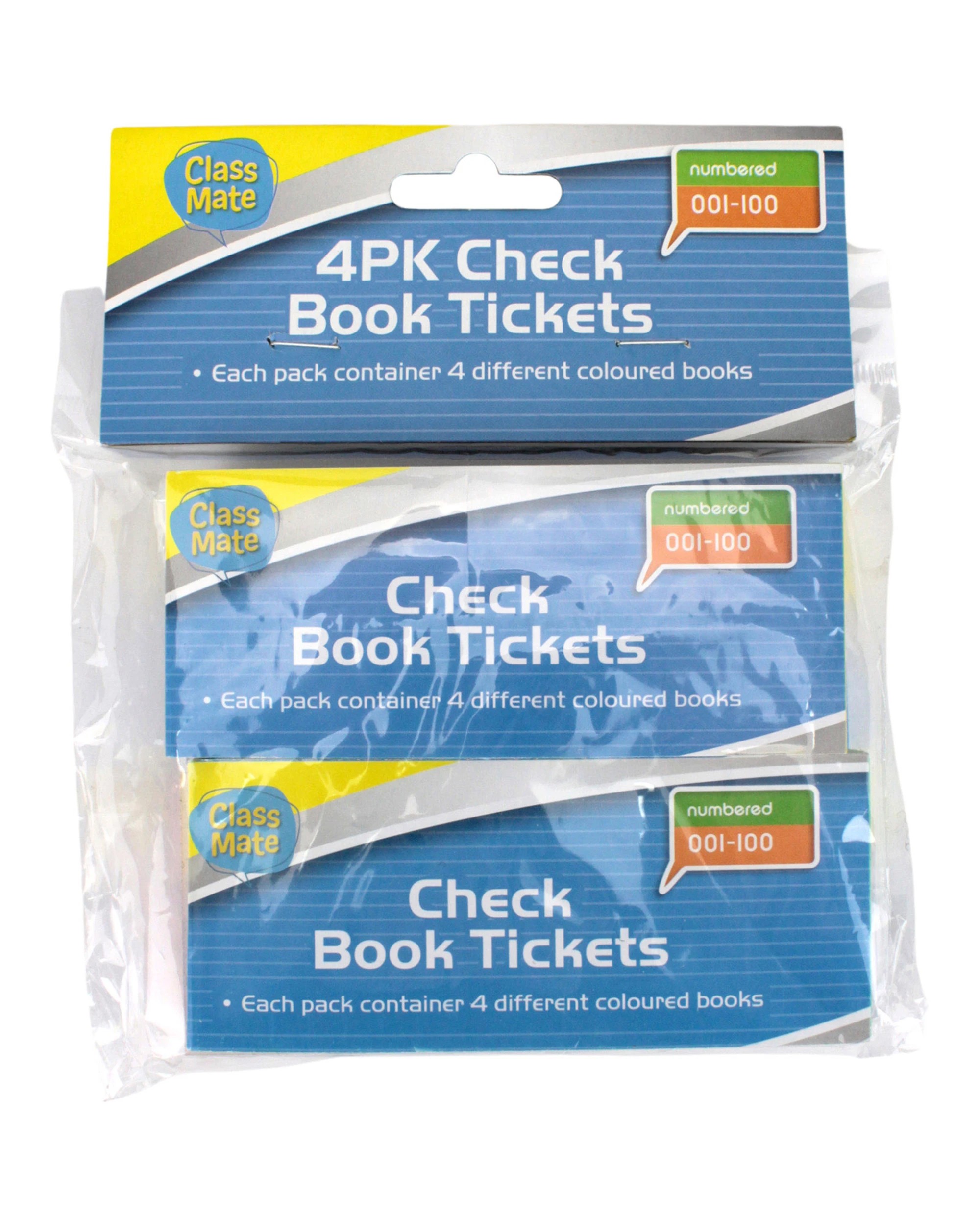 3 Durmaz Numbered and Colour Coded Check Raffle Tickets 4 Books - Multi, 3 of 4