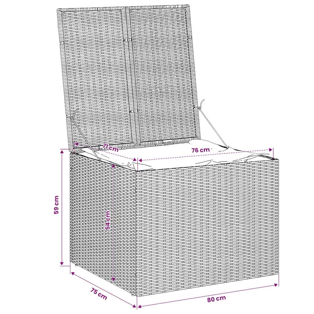 8 vidaXL Outdoor Storage Box on Wheels Ample Storage - Beige, 8 of 9