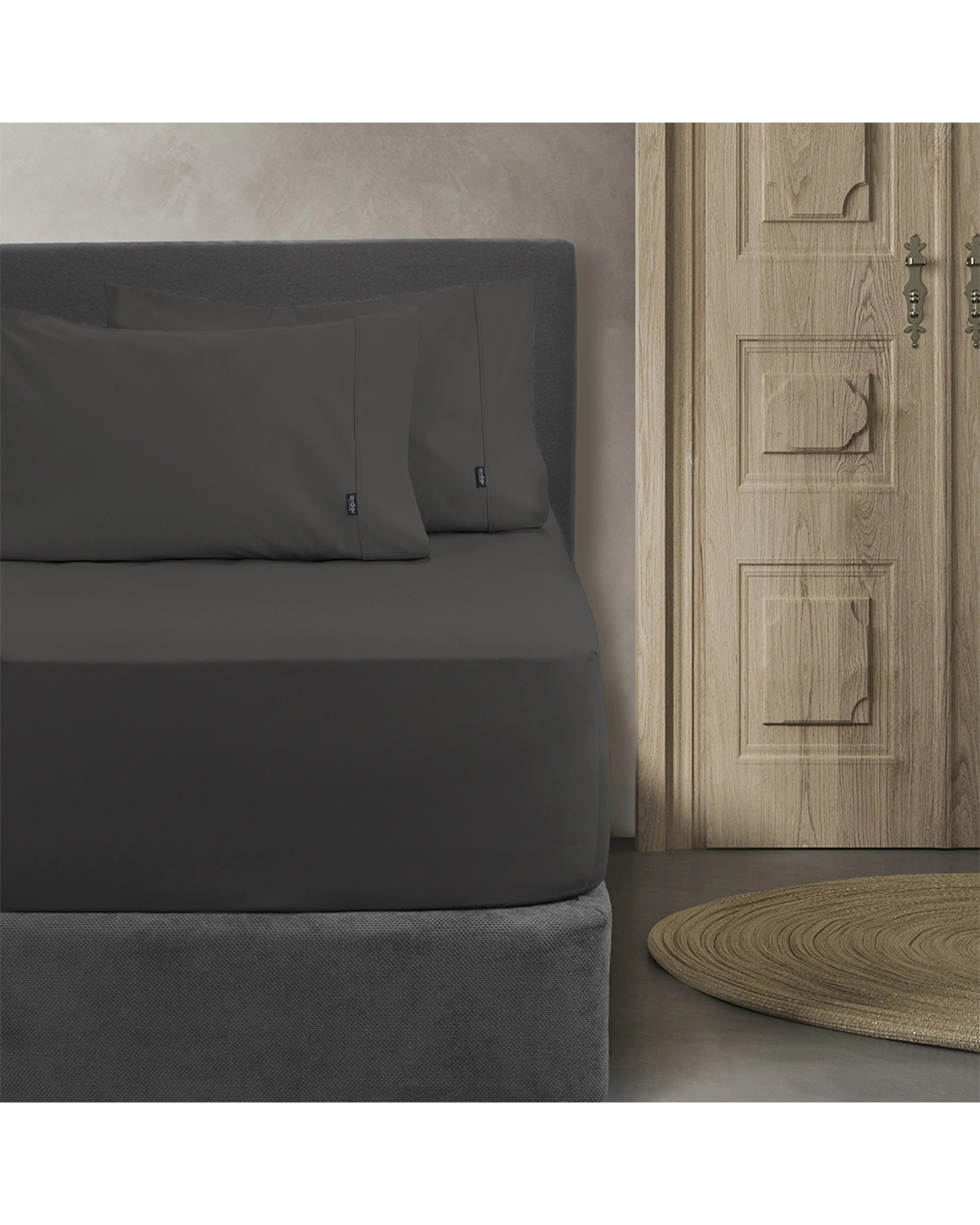 1 Ardor Combo 1000TC Cotton Polyester Bed Bedding Sheet Set - Double Bed - Charcoal, 1 of 3