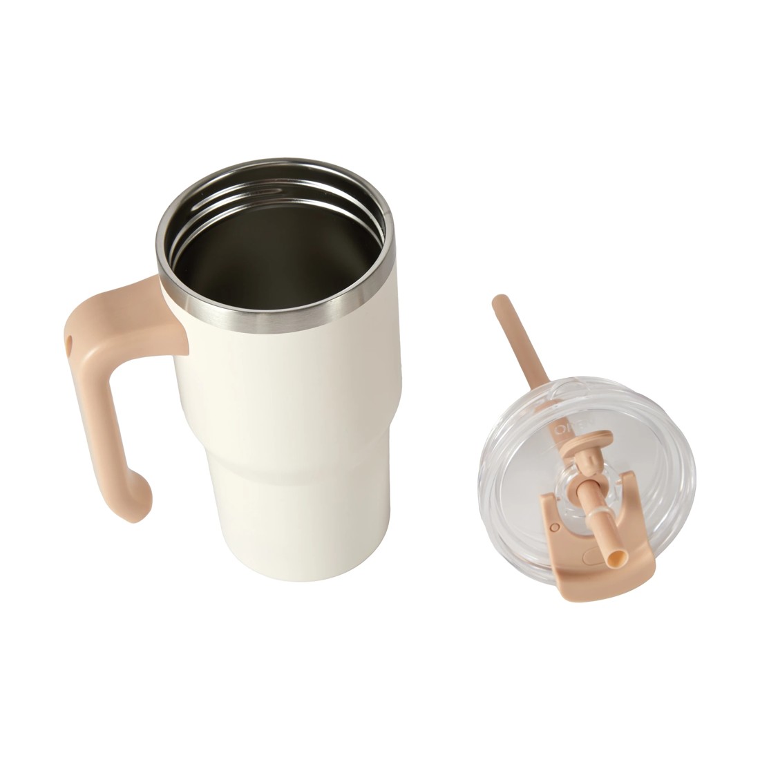 3 600ml Cream Tumbler with Handle, 3 of 8