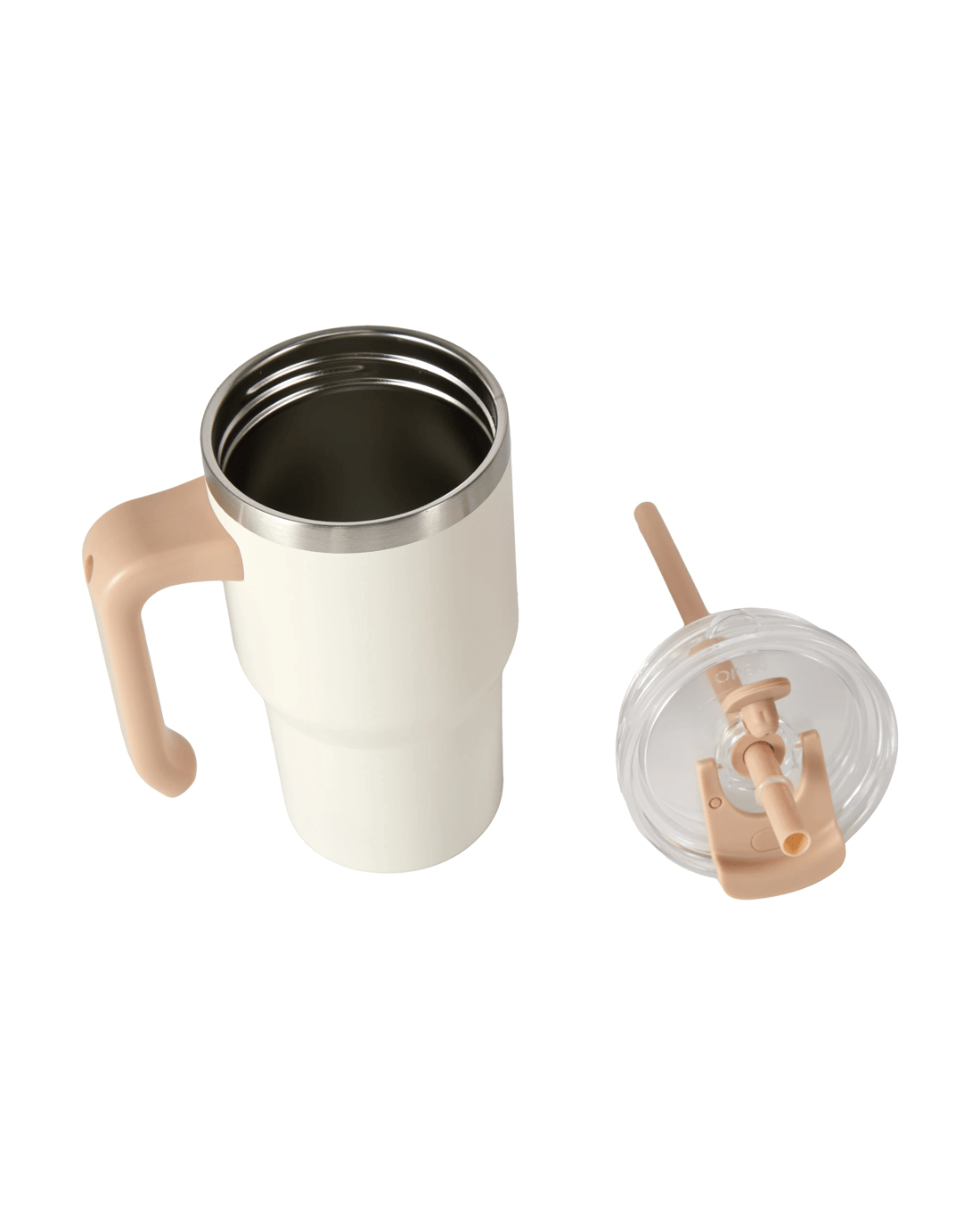3 600ml Cream Tumbler with Handle, 3 of 8