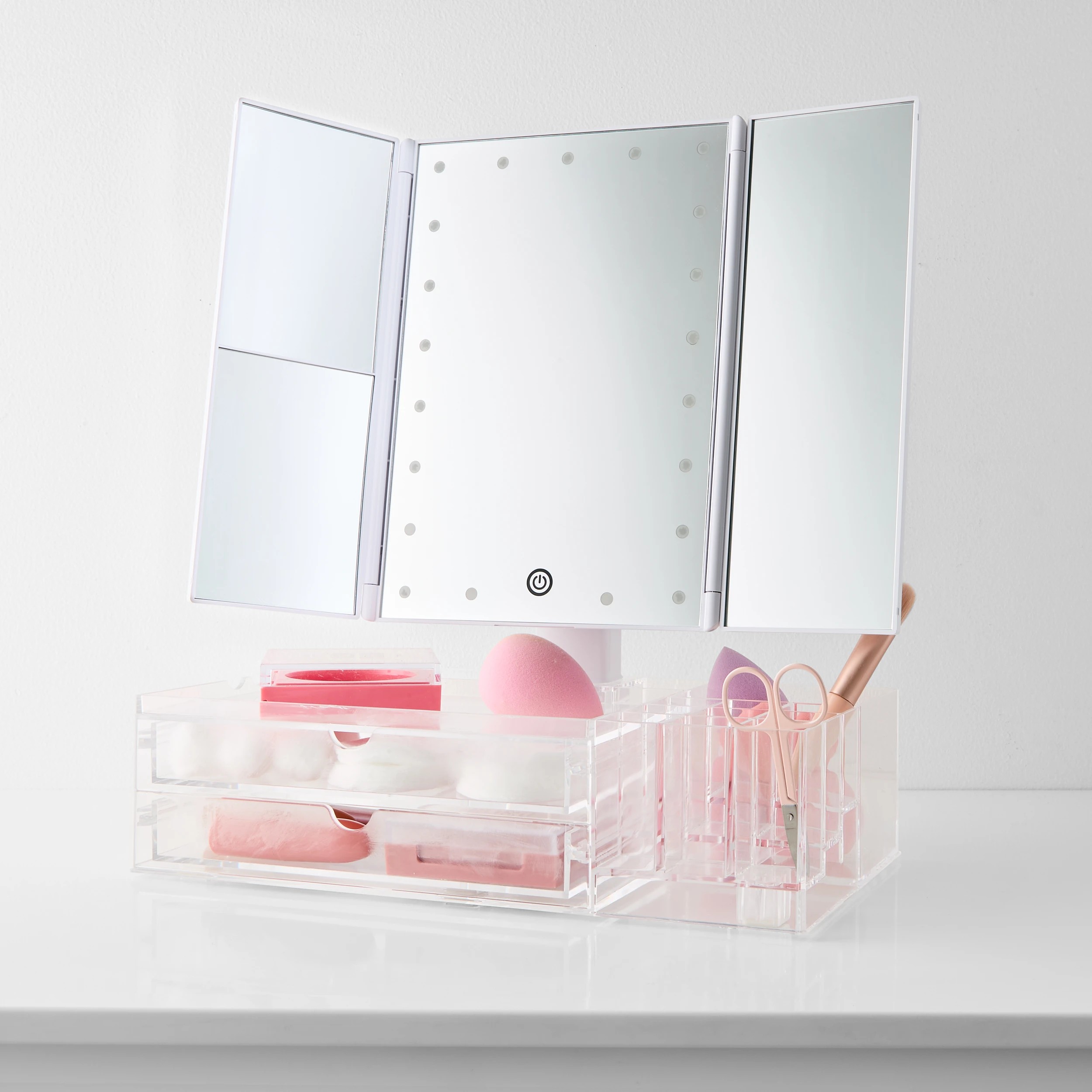 2 Tri-Fold LED Mirror, 2 of 10