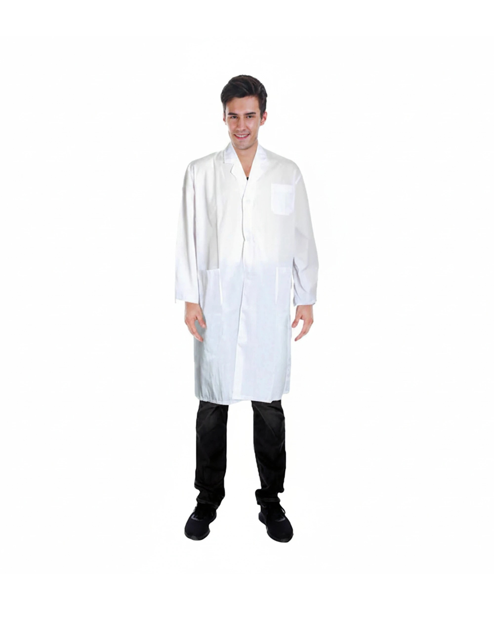 1 JD Party Adult Lab Coat Costume Authentic Look Chest Pocket L/XL - White, 1 of 1