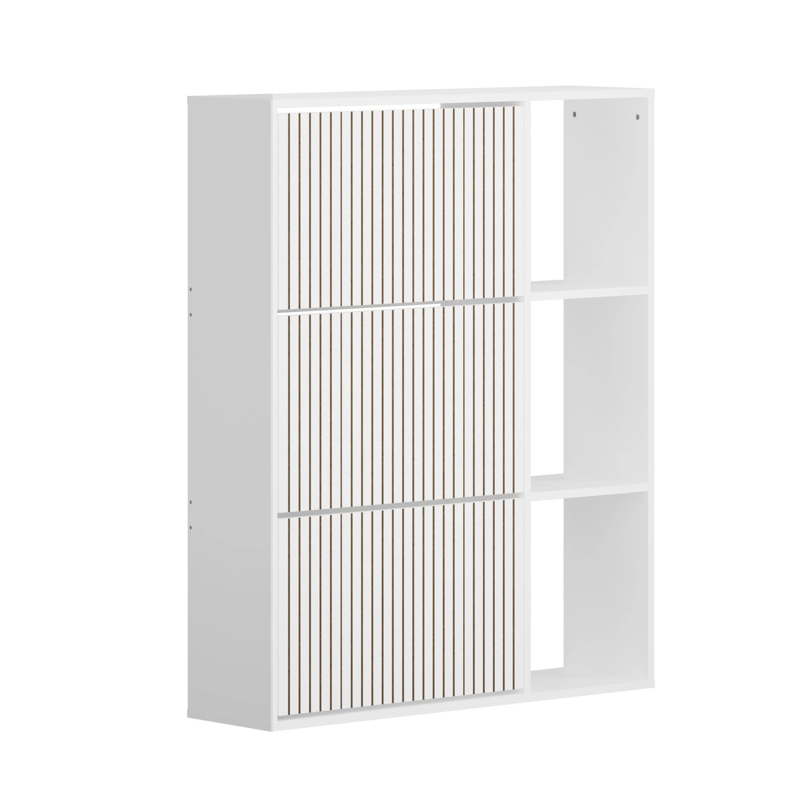 8 Oikiture Shoe Rack Storage Cabinet With Display Shelves Organiser
 - White, 8 of 10
