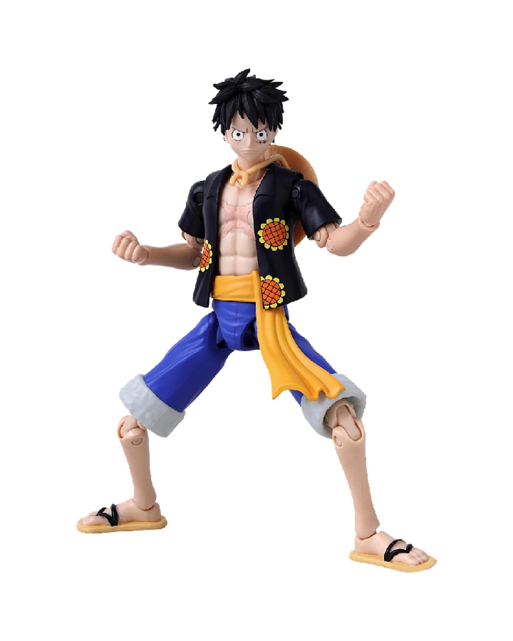 3 Bandai Anime Heroes One Piece Monkey D Luffy Dressrosa Version Figure, 3 of 6