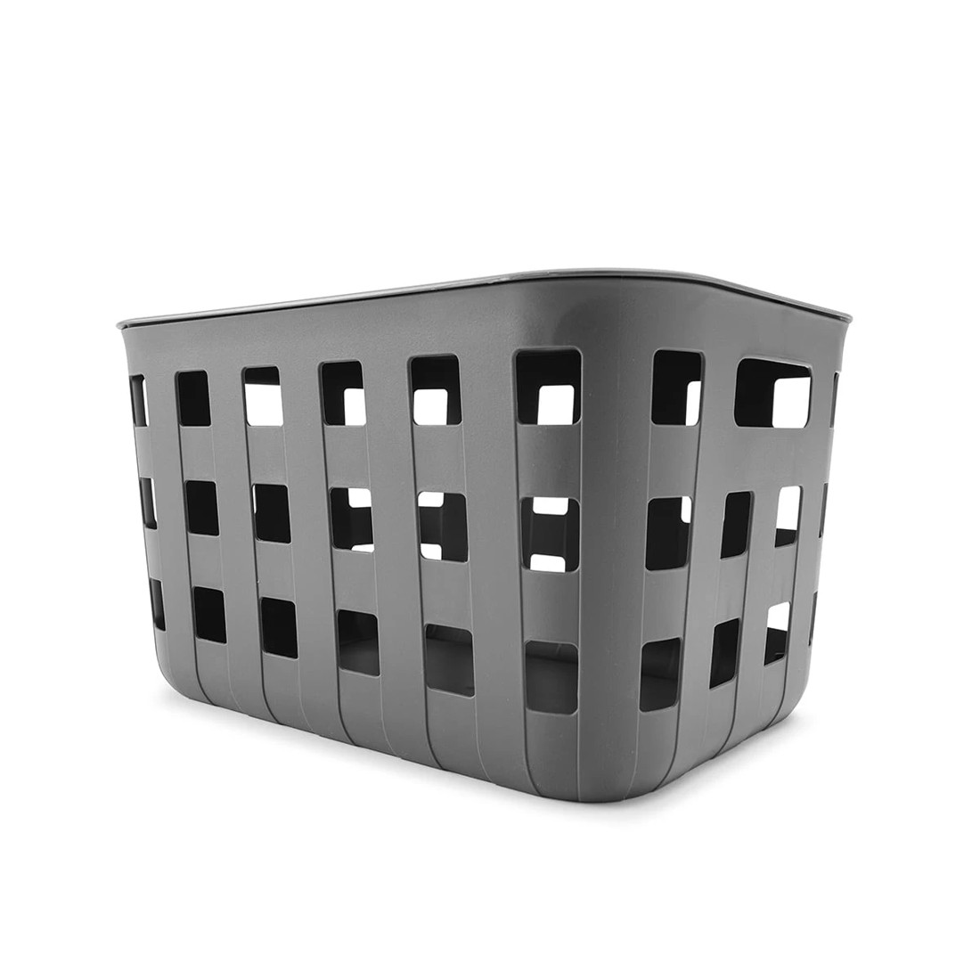 1 18L Rectangle Trellis Basket with Lid - Charcoal, 1 of 9