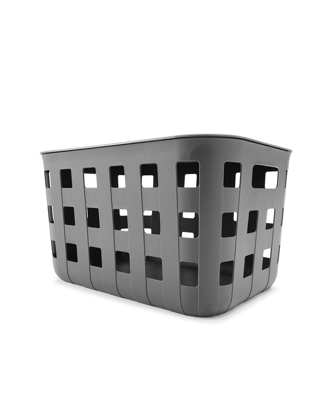 1 18L Rectangle Trellis Basket with Lid - Charcoal, 1 of 9