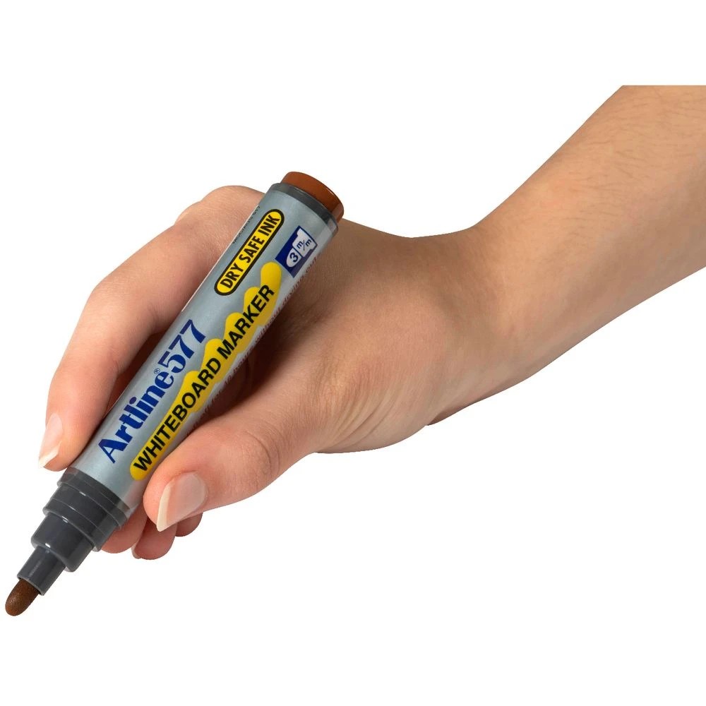 2 Artline 577 Whiteboard Marker Bullet Brown, 2 of 3