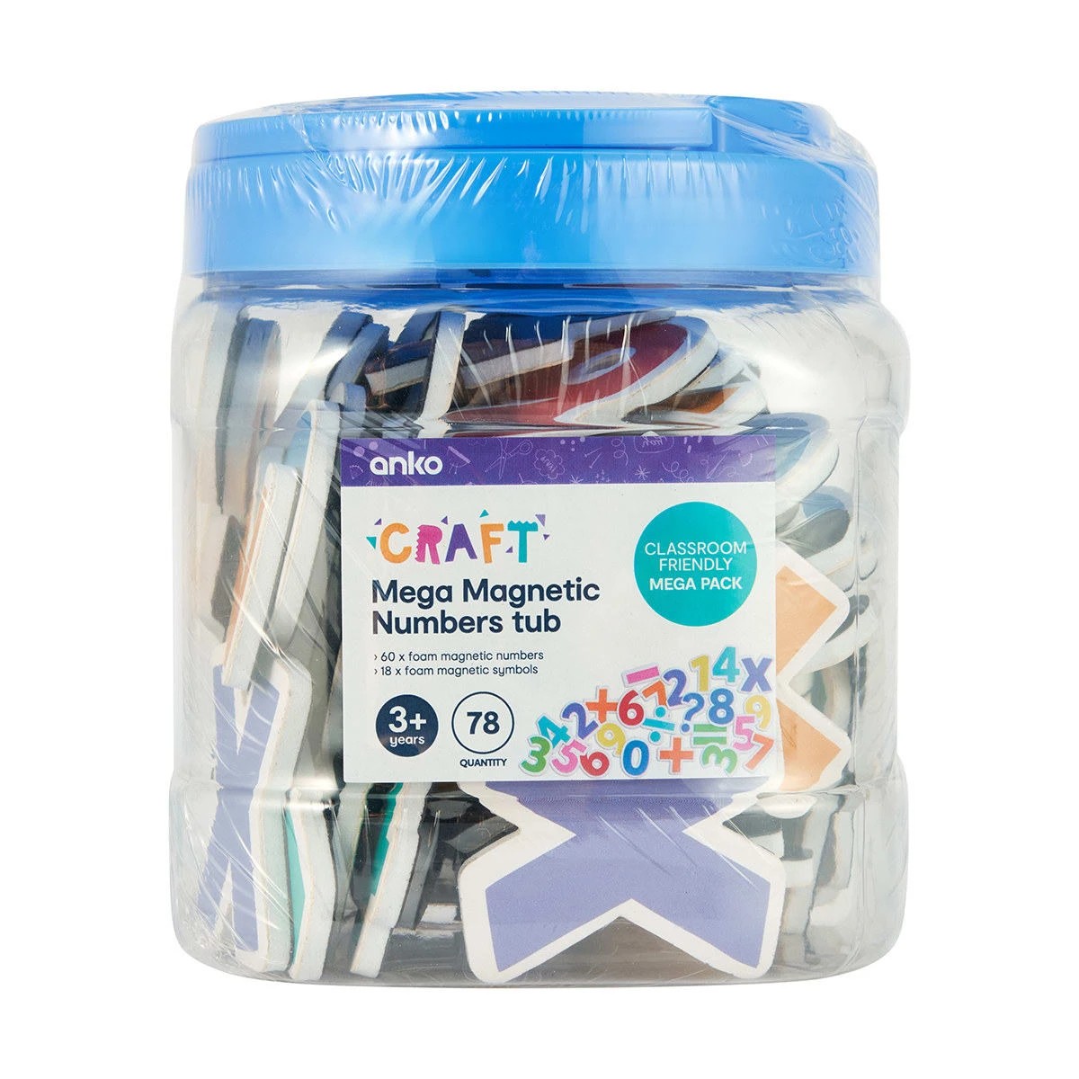 9 78 Piece Mega Magnetic Numbers Tub, 9 of 10