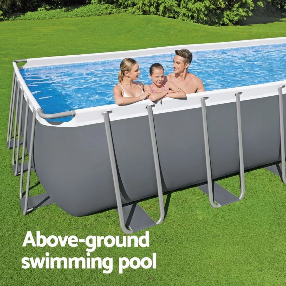 3 Bestway Swimming Pool 640x274x132cm Steel Frame Above Ground Pools Filter Pump Ladder 19281L - Multi, 3 of 5