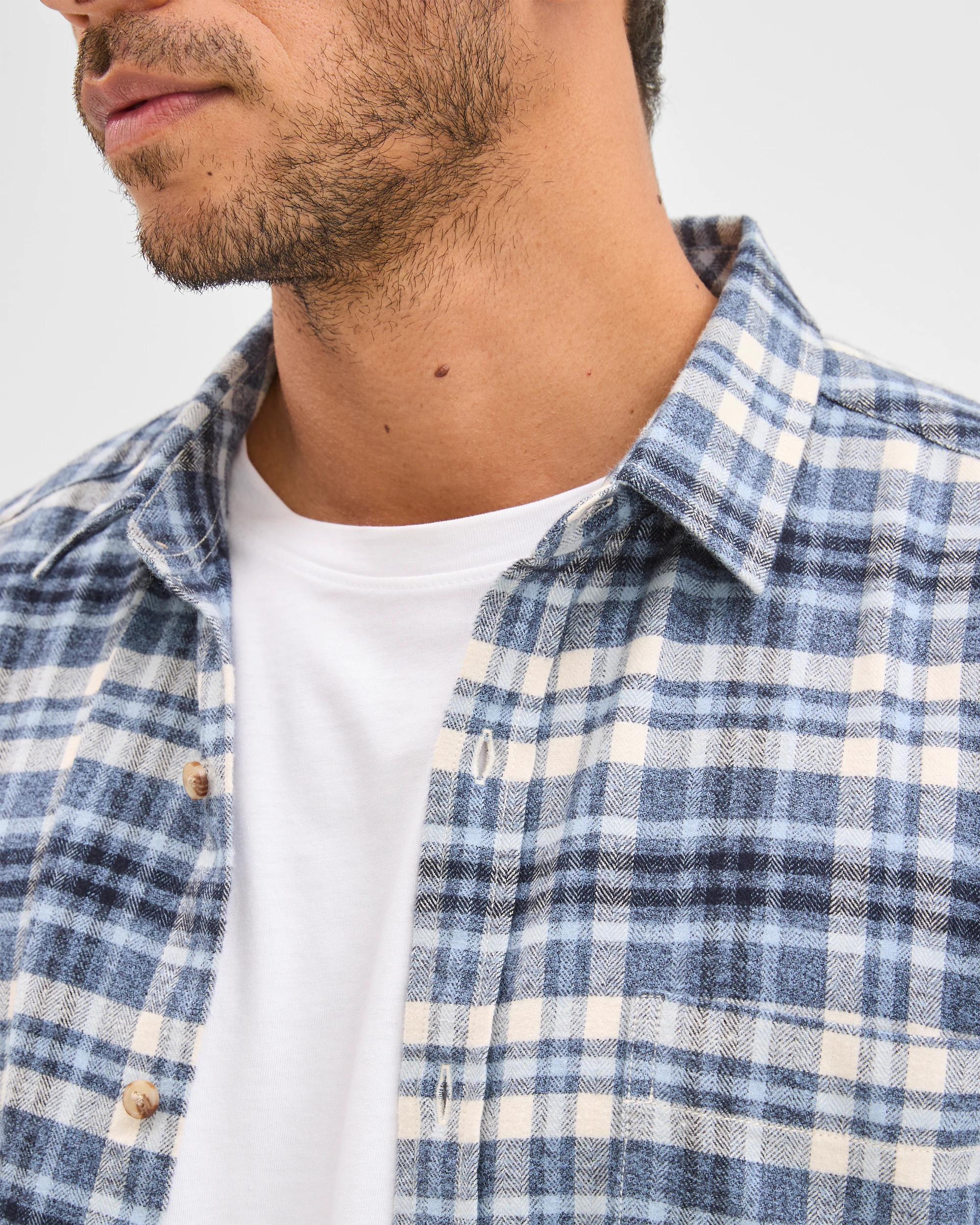 6 Target Australian Cotton Long Sleeve Flannelette Shirt BLUE, 6 of 7