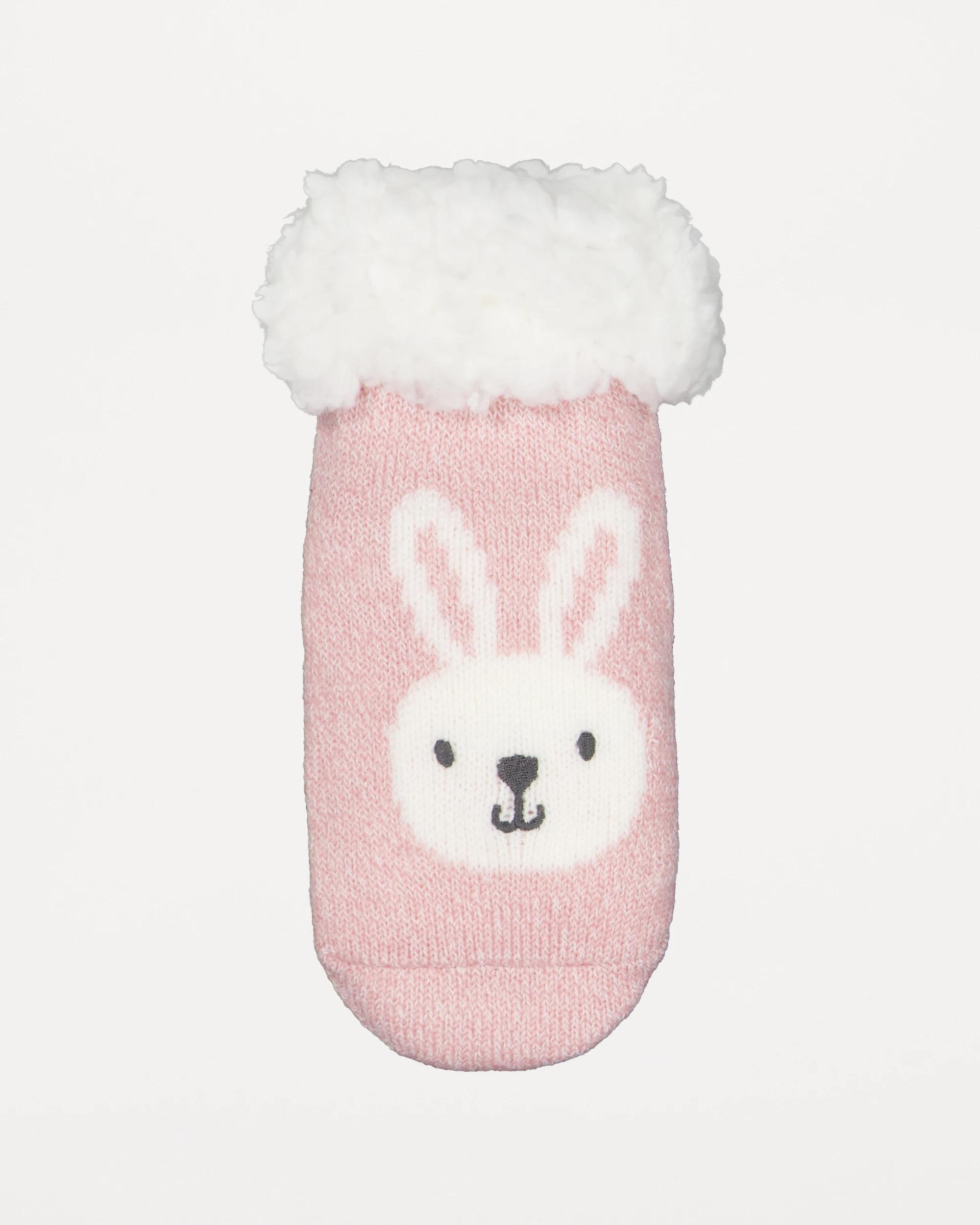 1 Home Socks Pnk Bunny, 1 of 3