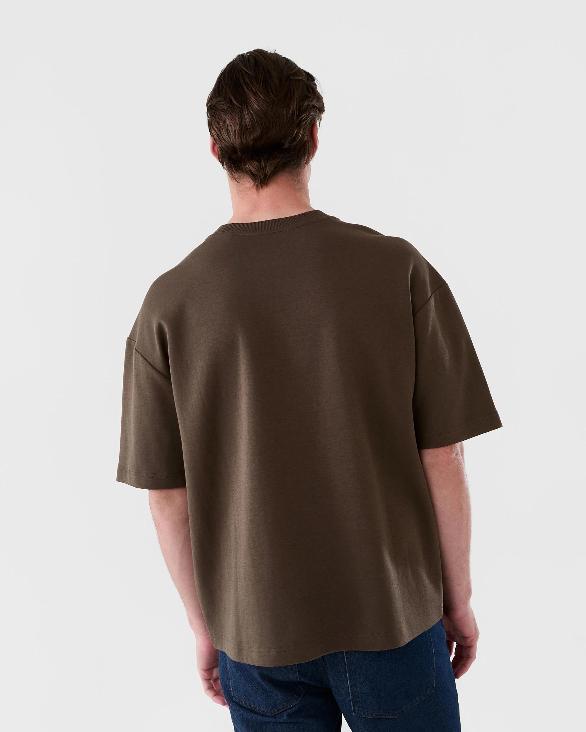 3 Oversized Interlock Piping T-shirt Brn Mulch, 3 of 6