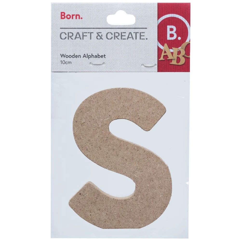 1 Born Wooden Alphabet Letter S 10cm, 1 of 3