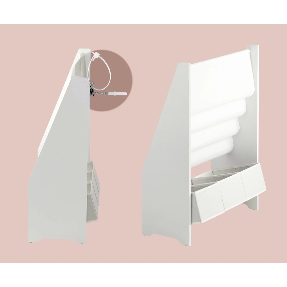 5 Oikiture Kids Bookshelf Toy Storage Box Organiser Display Shelf Diy Storage Rack
 - White, 5 of 10