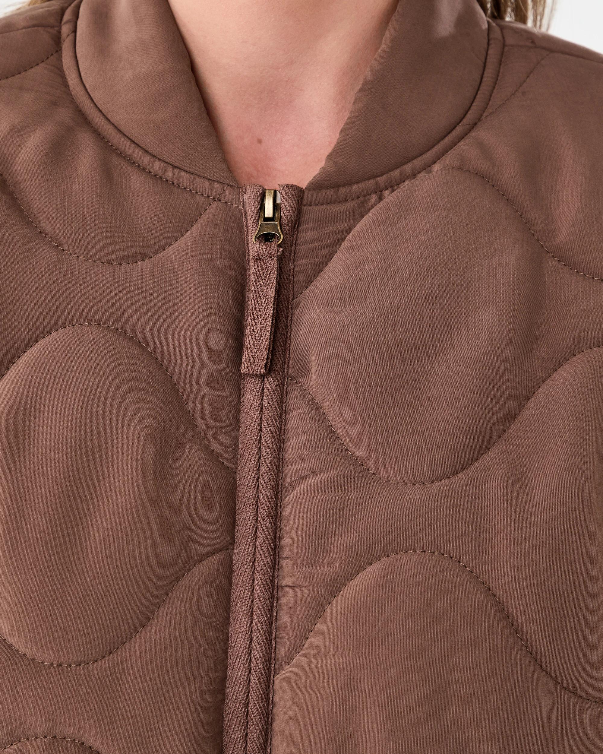 6 Quilted Bomber Jacket Brown, 6 of 8