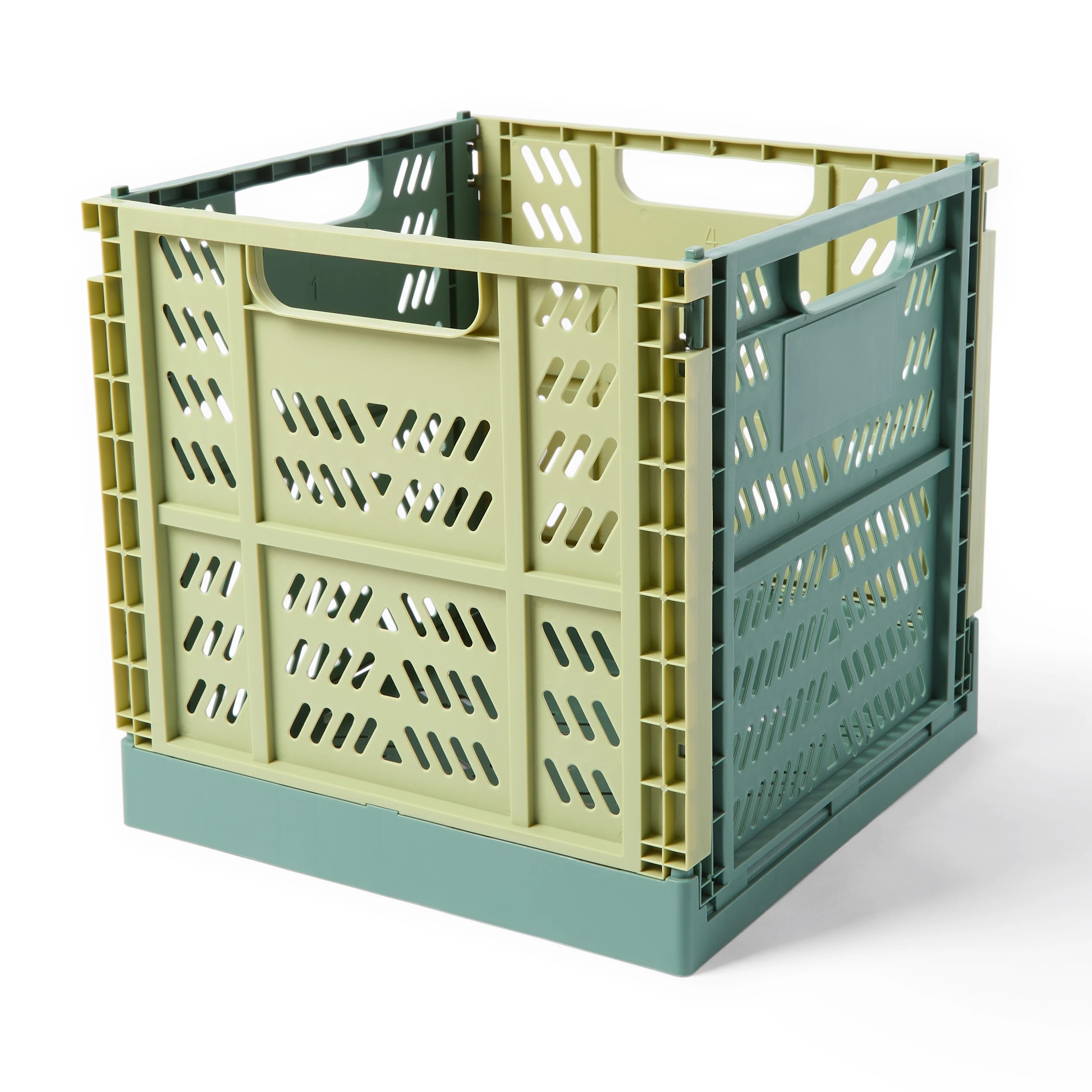5 Square Collapsible Crate - Green, 5 of 5