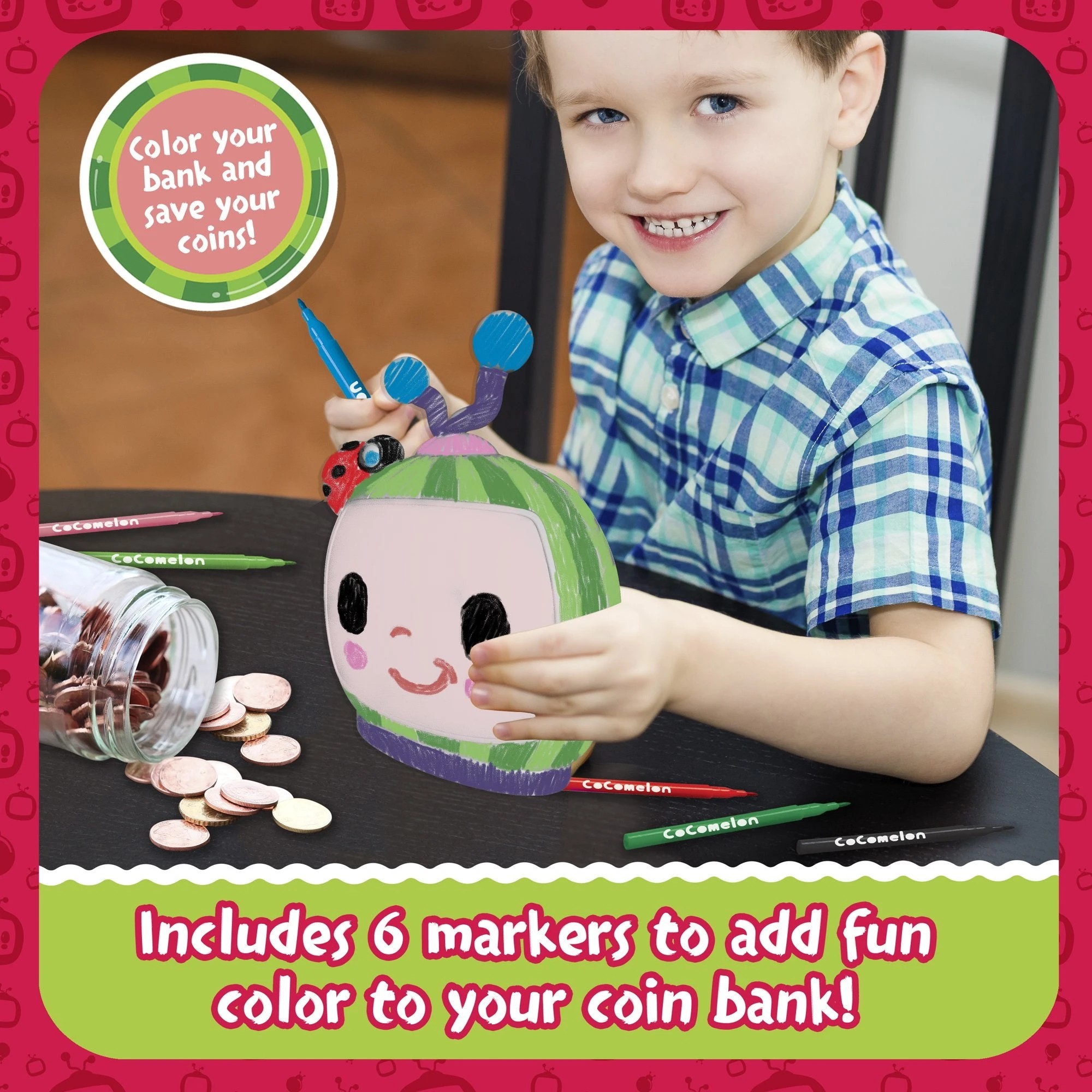 2 CoComelon Cocomelon Paint Your Own Coin Bank, 2 of 4
