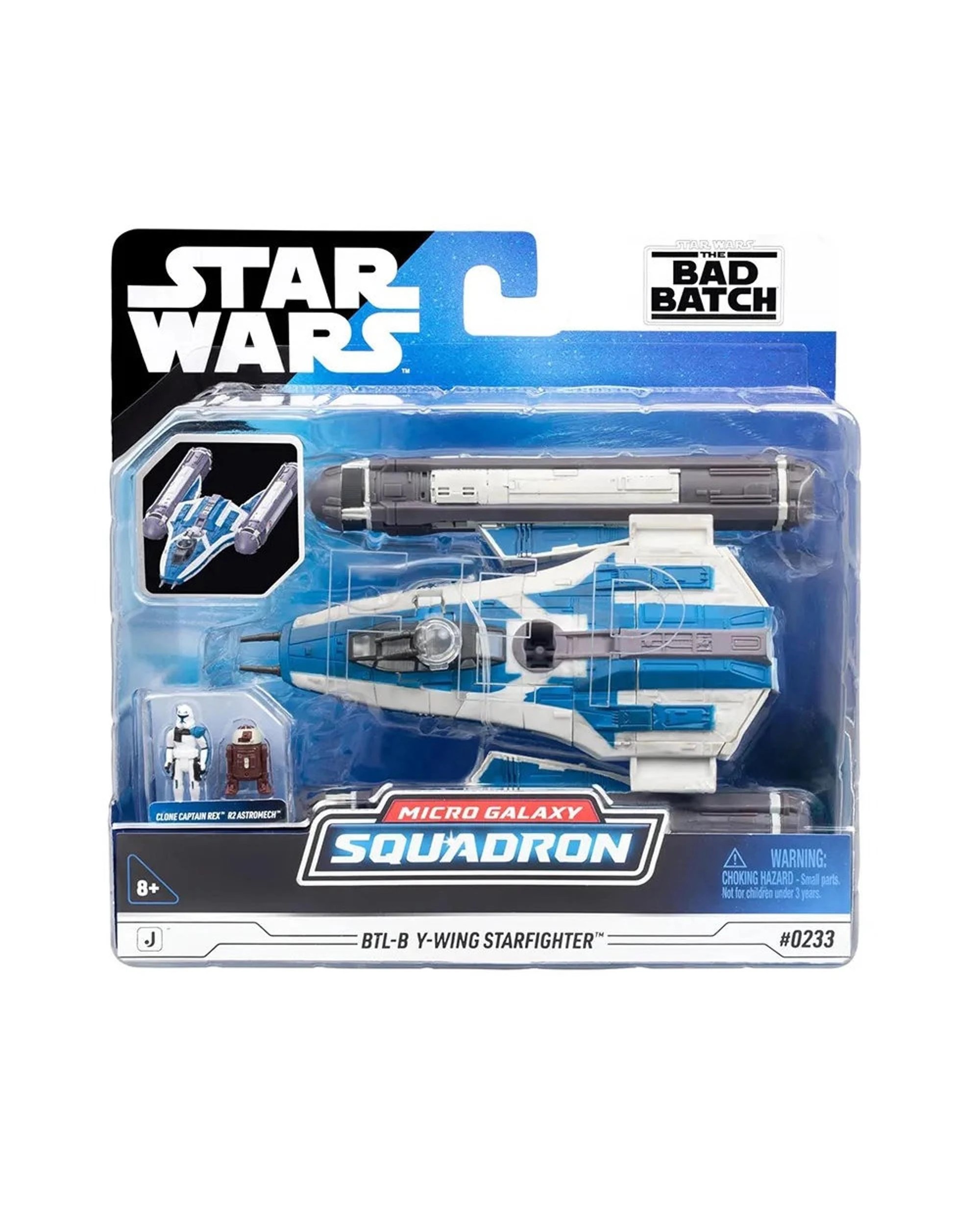 1 Star Wars Micro Galaxy Squadron BTL-B Y-Wing Starfighter 5 inch Vehicle and Figure Set, 1 of 4