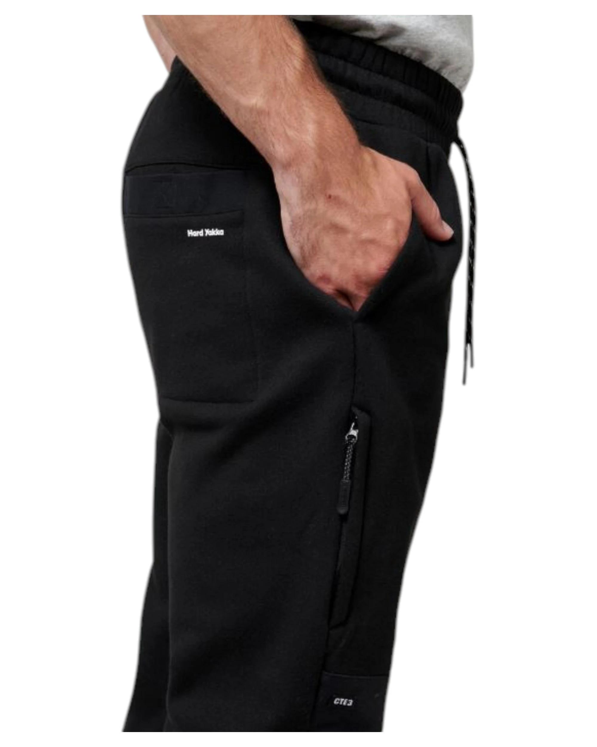 5 Hard Yakka 2 Pack Mens Xtreme Jogger Fleece Trackie Pant Black, 5 of 6