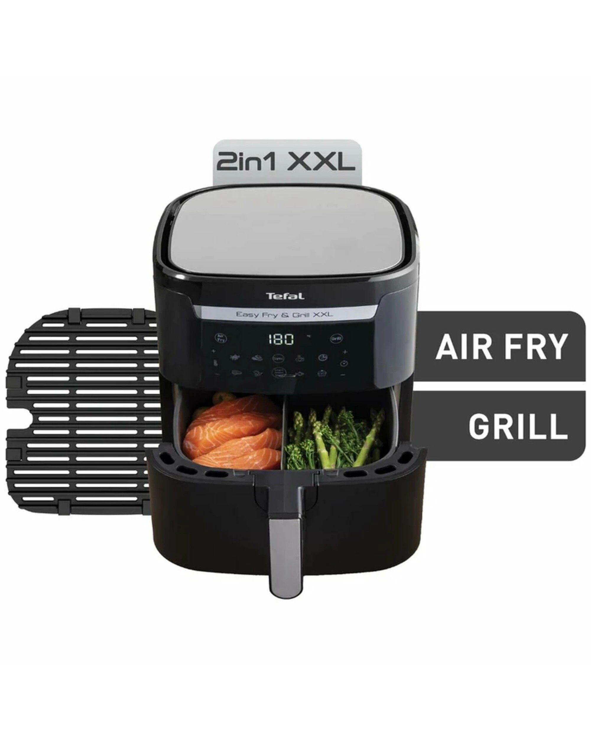 4 Tefal Air Fryer 6.9L Easy Fry & Grill 2 in 1 XXL FlexCook Black, 4 of 5