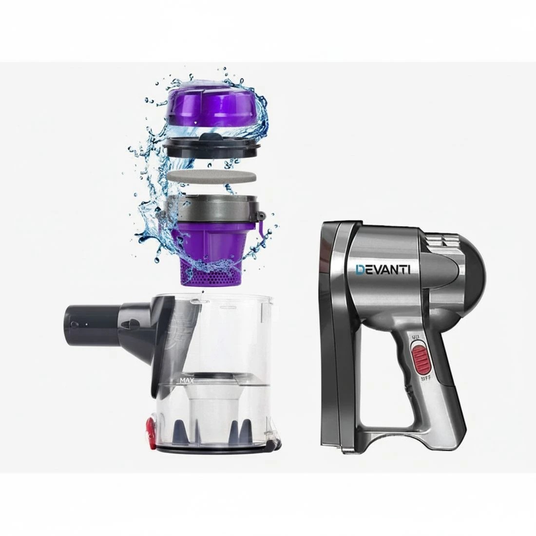 7 Devanti Stick Vacuum Cleaner Handheld Corded 450W Purple - Purple, 7 of 8