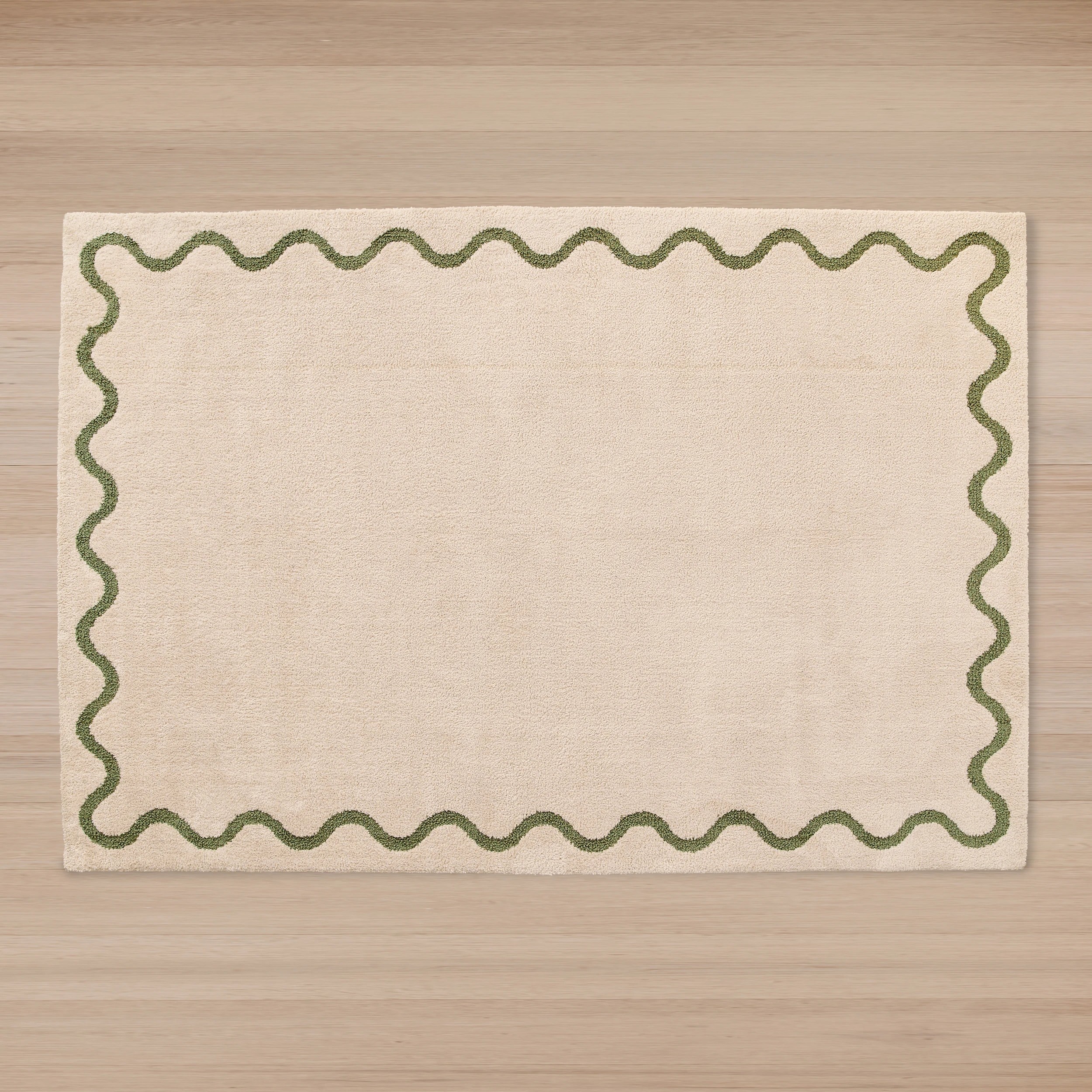 5 Olive Wave Rug - Large - 235cm x 160cm, 5 of 8
