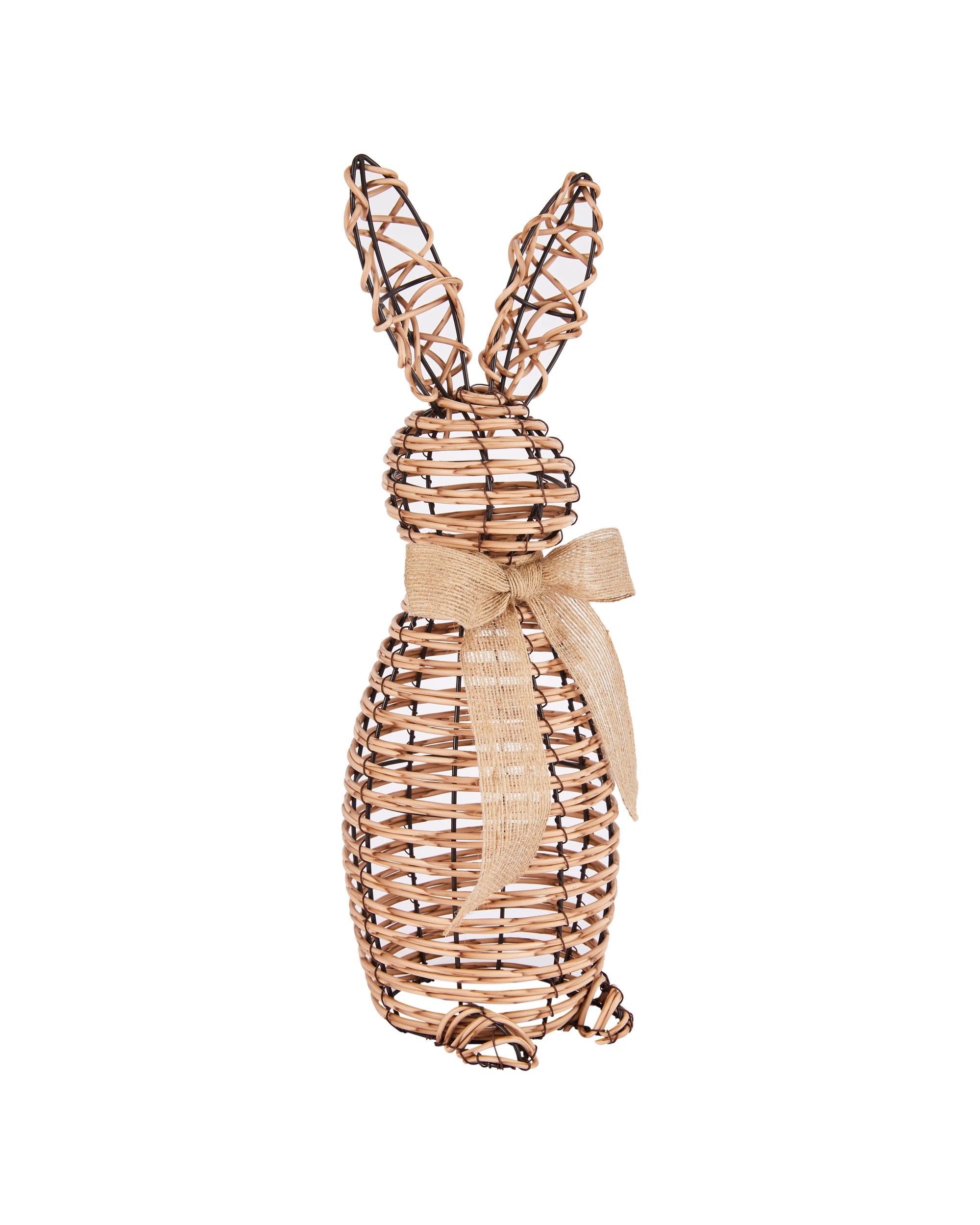 2 Large Faux Rattan Bunny, 2 of 4