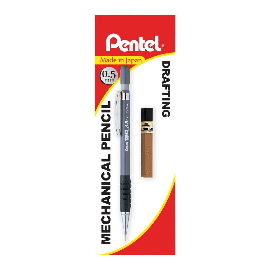 1 Pentel 120 A3 Mechanical Pencil 0.5mm with Leads, 1 of 1