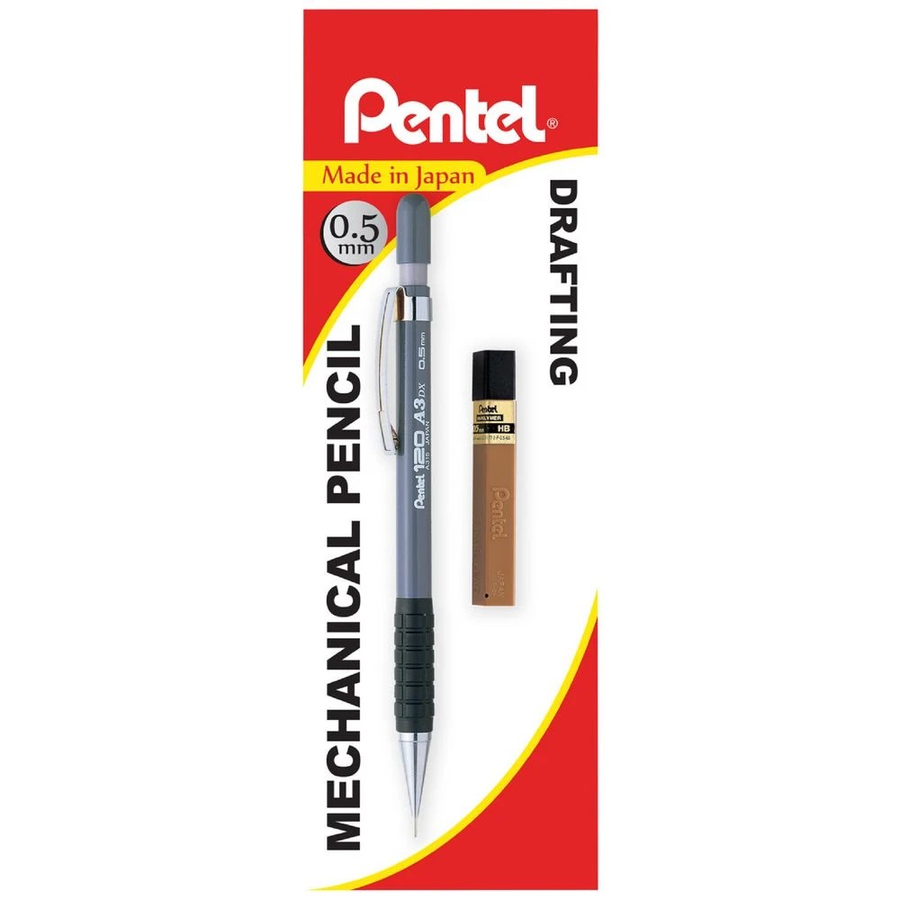 1 Pentel 120 A3 Mechanical Pencil 0.5mm with Leads, 1 of 1