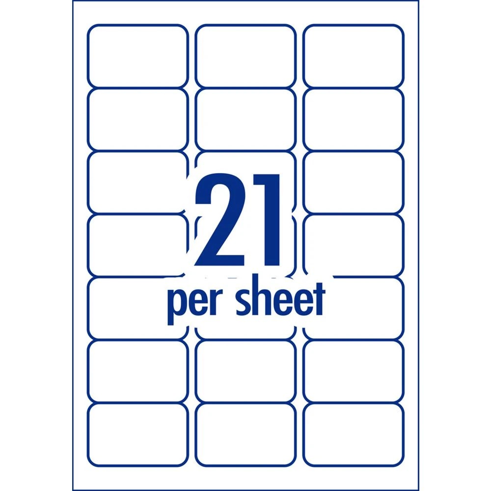 3 Avery Premium White Addressing Labels AveryEco 21UP 20 Sheets, 3 of 10