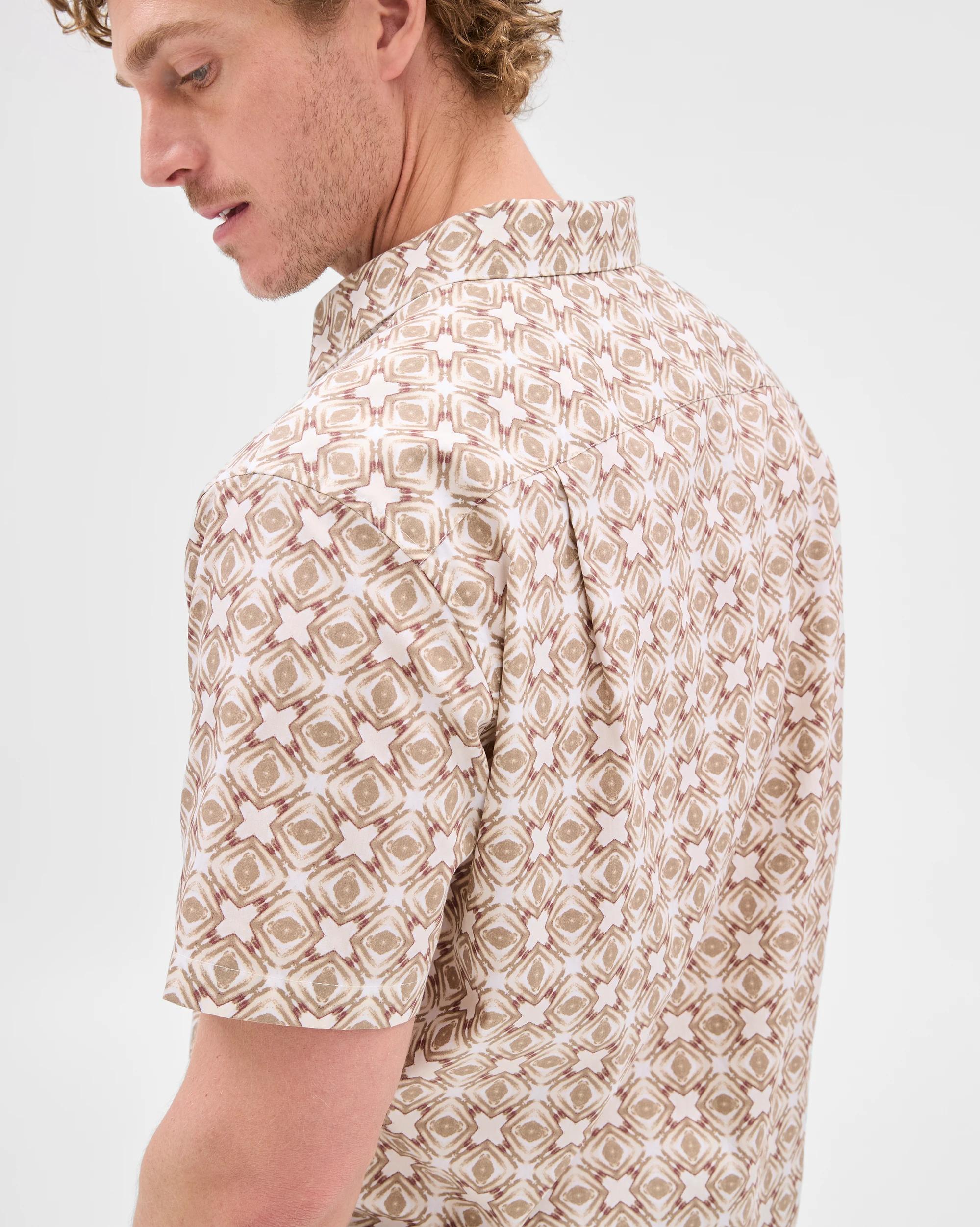 9 Australian Cotton Short Sleeve Shirt - Preview GEO NEUTRAL, 9 of 10