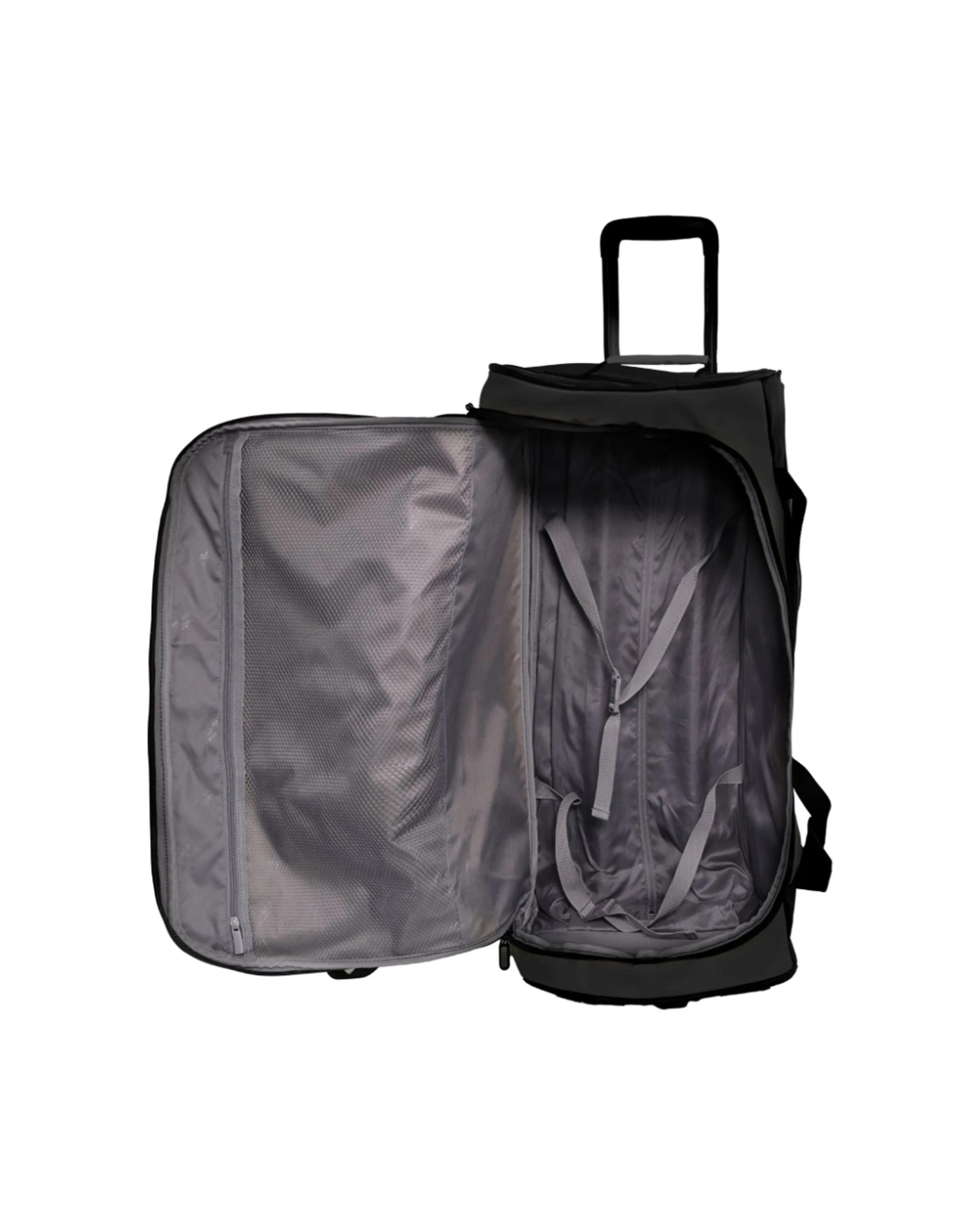 2 Reebok Road Runner Trolley Duffle Bag on Wheels Travel Luggage 72cm - Black, 2 of 4