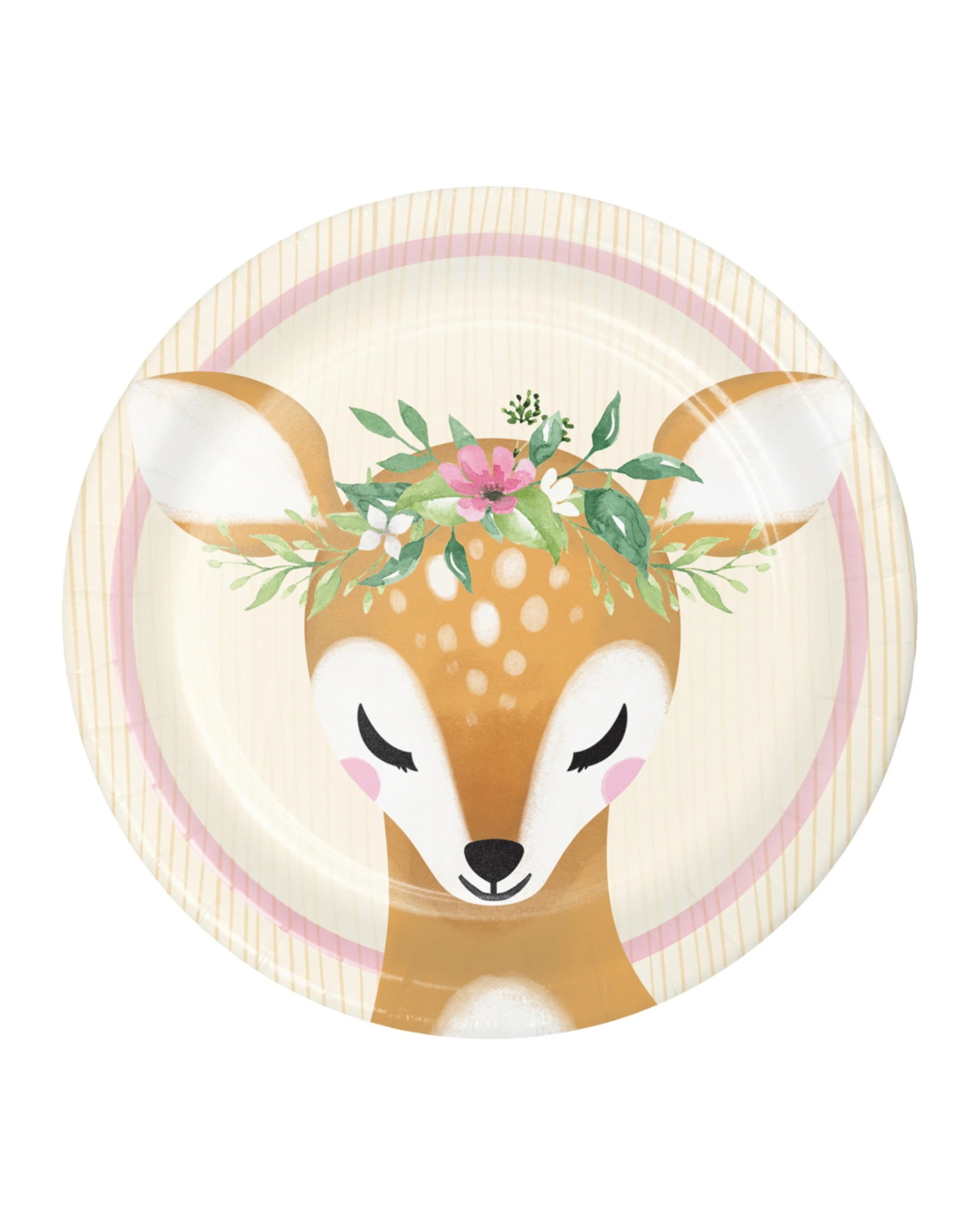 1 Creative Converting Woodland Deer Small Paper Plates Pack of 8 - Multi, 1 of 1