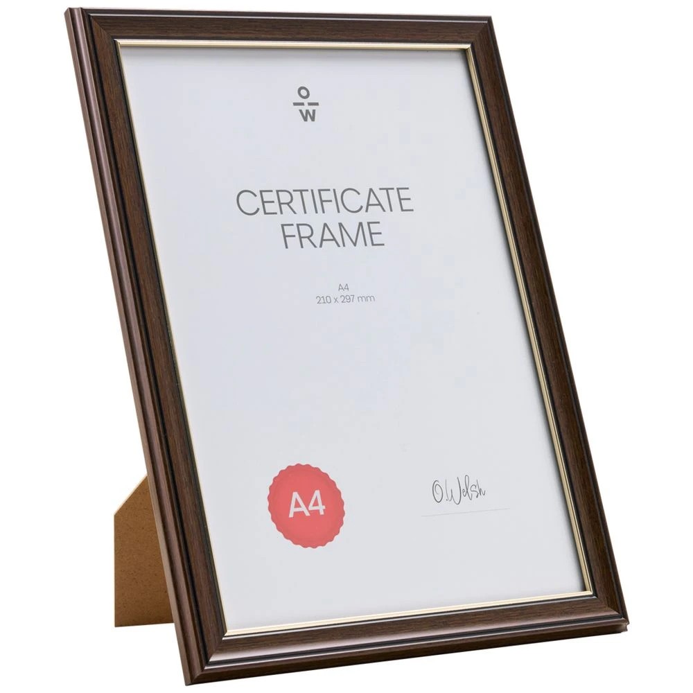 1 A4 Certificate Frame Timber, 1 of 4