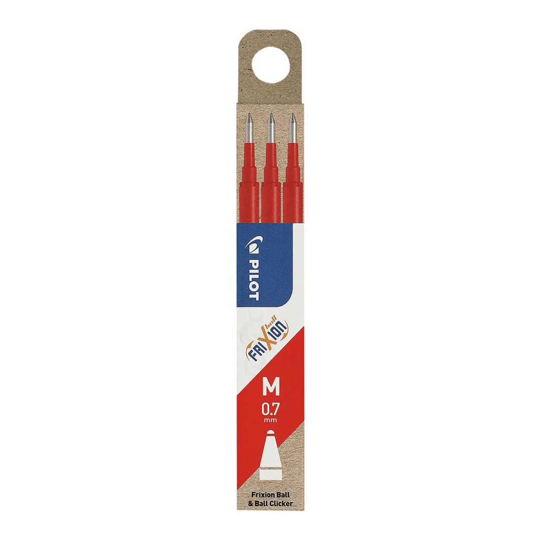 1 PILOT Frixion Erasable Gel Ink Refill 0.7mm Red 3 Pack, 1 of 3