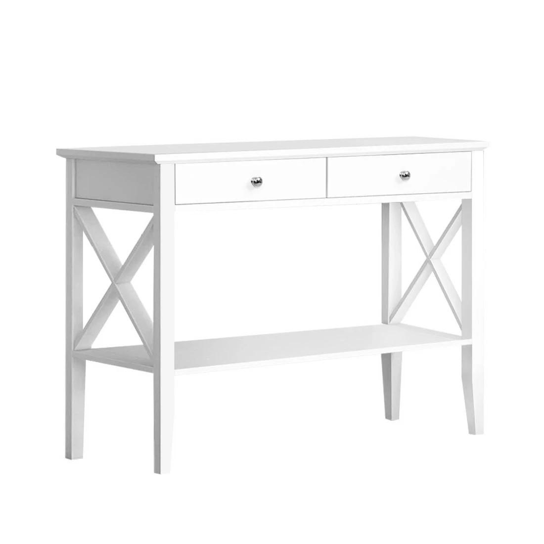 1 Artiss Console Table 2 Drawers 100CM - White, 1 of 8