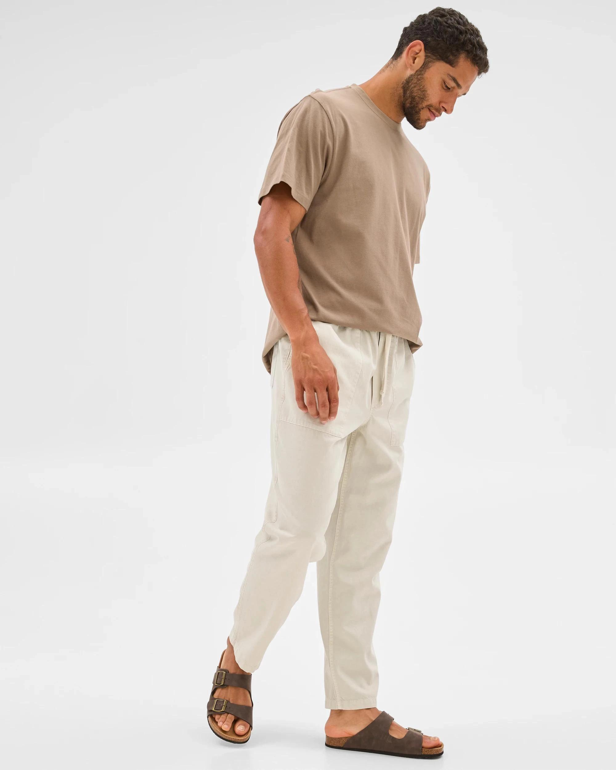 4 Target Australian Cotton Blend Beach Pants LIGHT STONE, 4 of 6