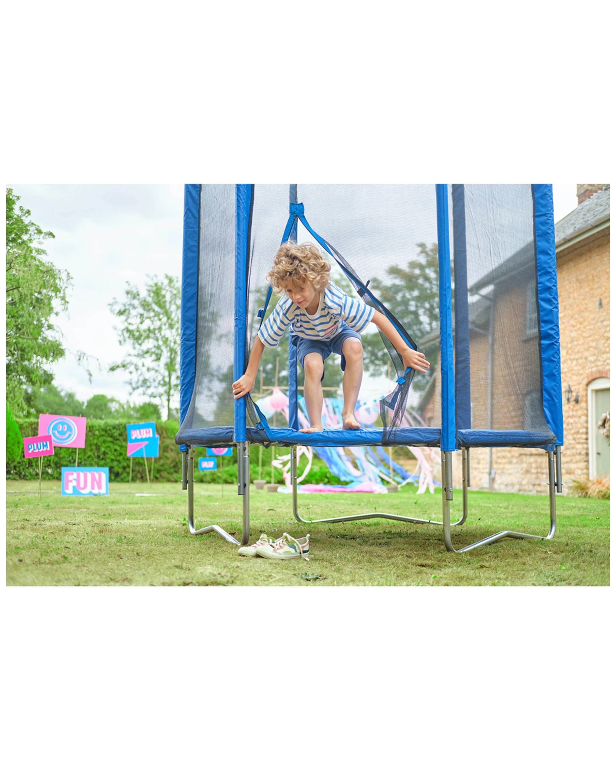 2 Plum Play Au 6ft Junior Trampoline With Enclosure And Galvanised Frame - Black, 2 of 9