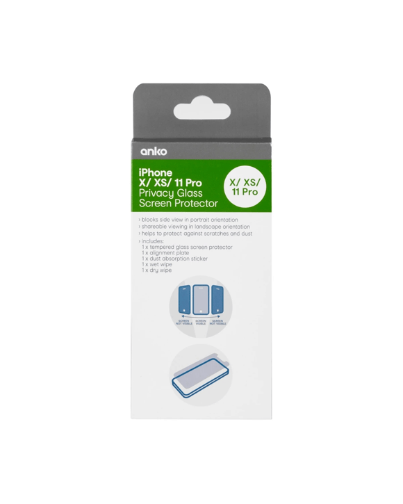 iPhone X/ XS Privacy Hardened Glass Screen Protector