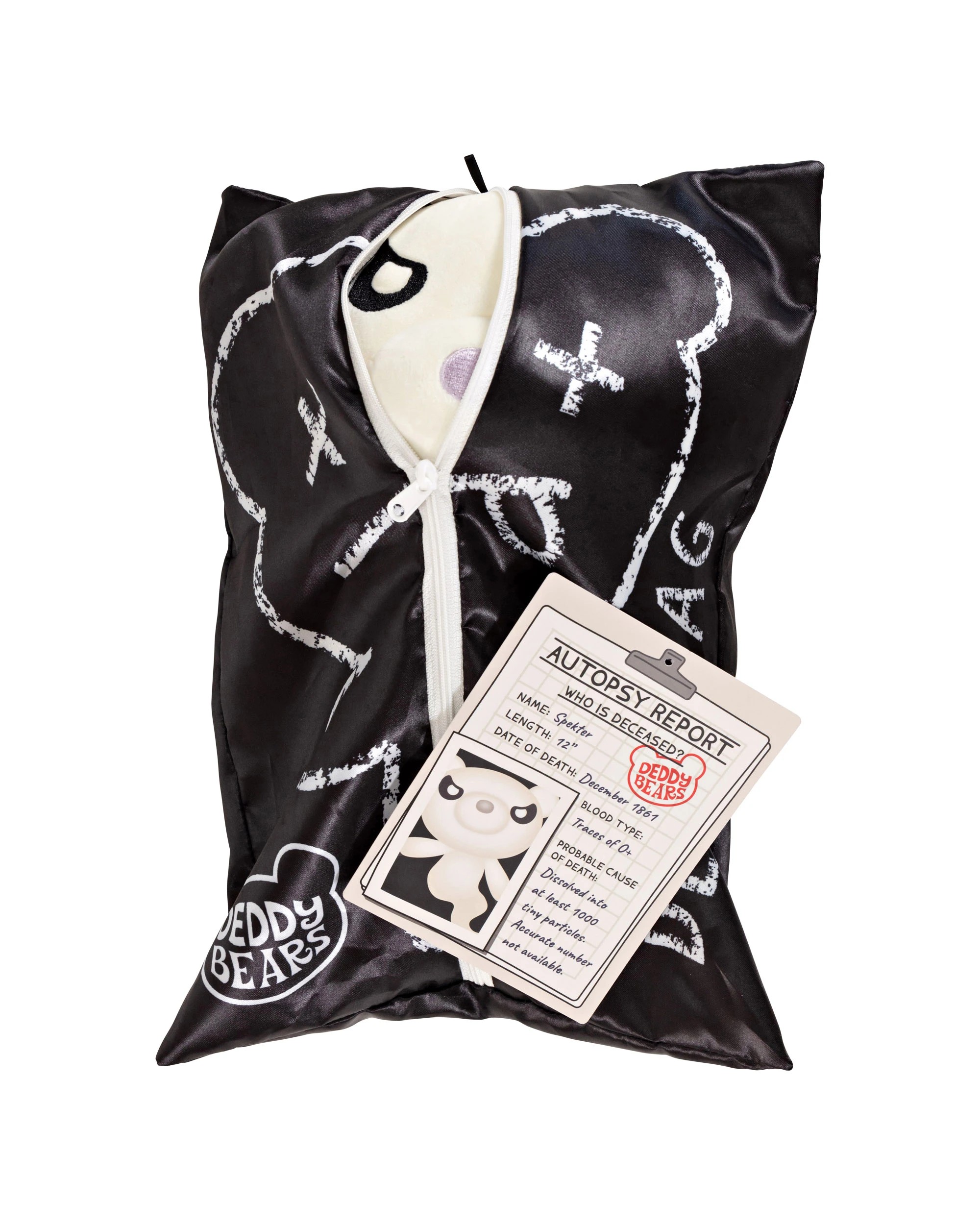 2 Deddy Bears - Spekter Halloween Bear in Bag, Plush Toy, White, 30cm (Height) - White, 2 of 4