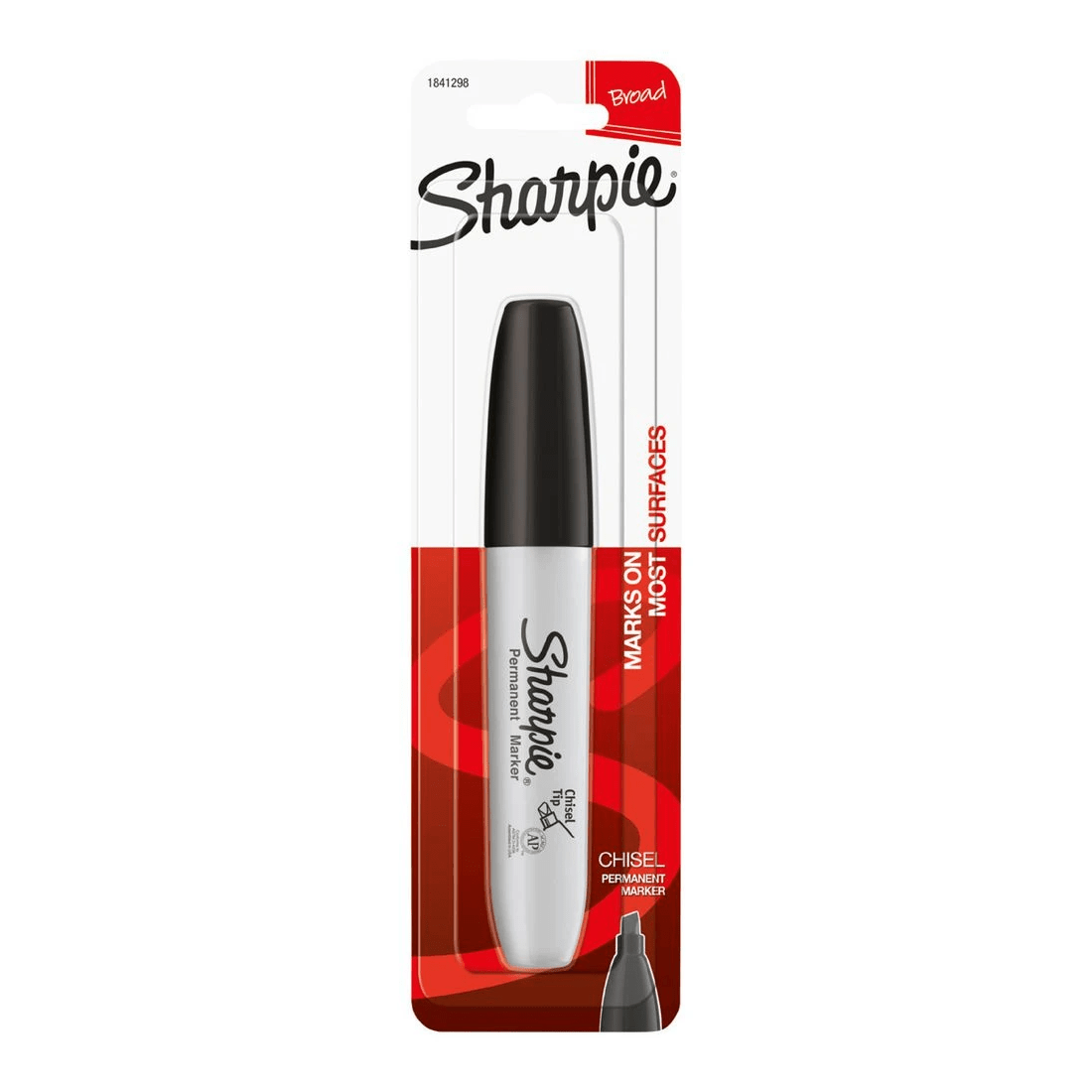 1 Sharpie Super Chisel Permanent Marker Black, 1 of 7