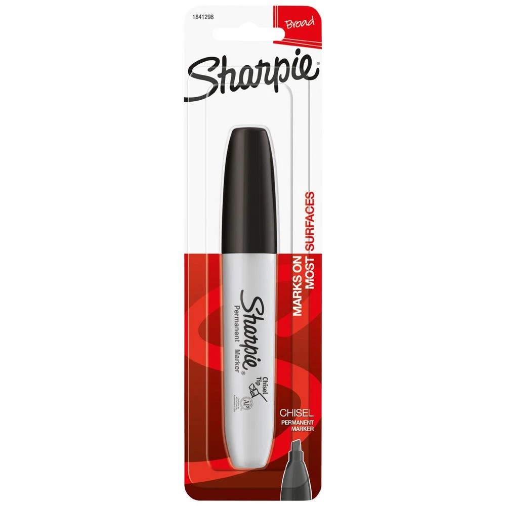 1 Sharpie Super Chisel Permanent Marker Black, 1 of 7