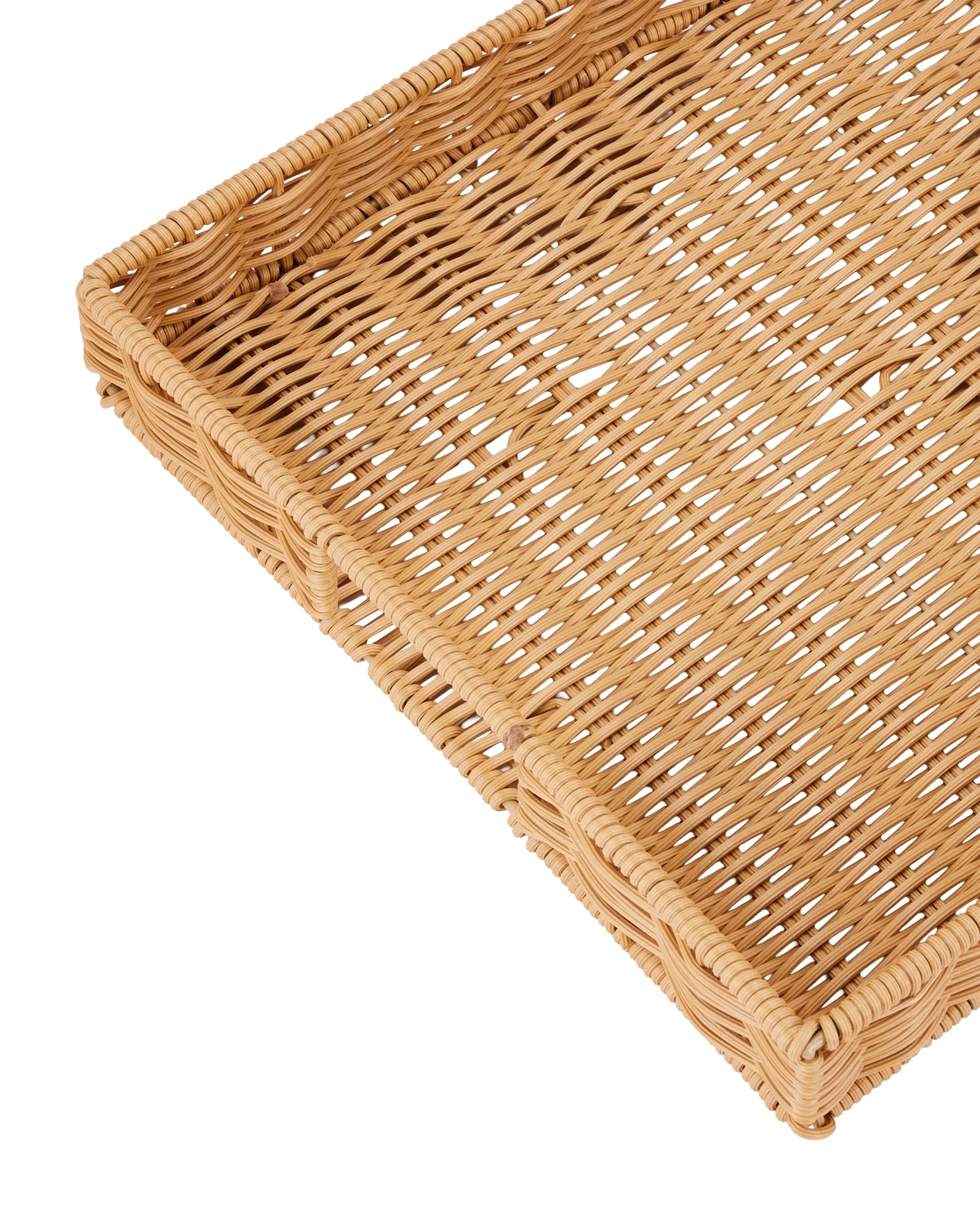 4 Rattan Look Rectangle Decor Tray, 4 of 6