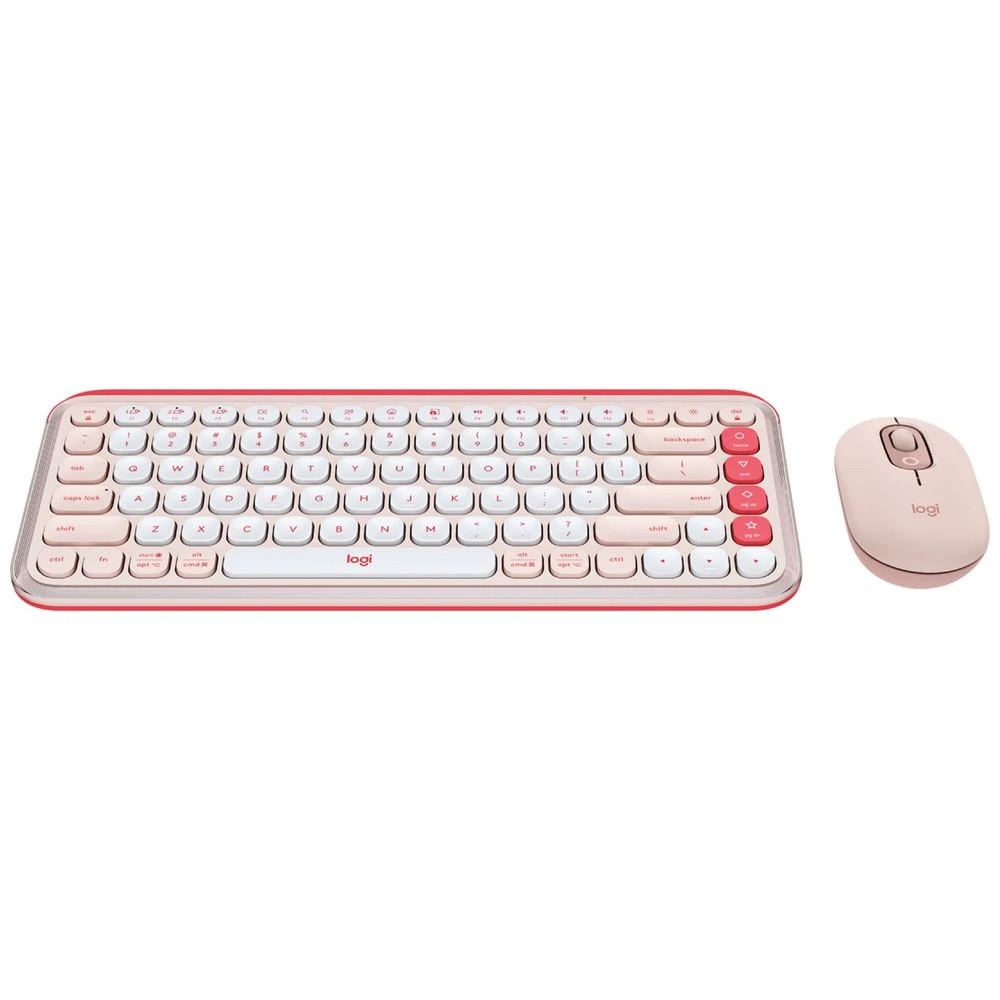 2 Logitech POP Icon Keyboard/Mouse Combo Rose, 2 of 10