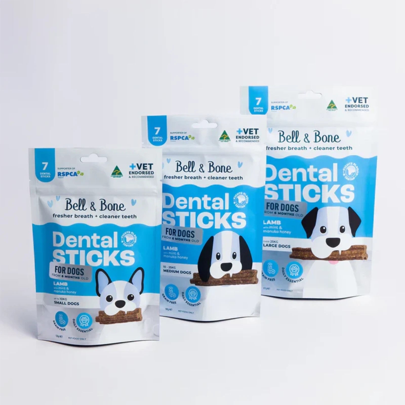 2 Bell And Bone Dental Sticks - Lamb, Mint And Manuka Honey Flavour For Dogs - Large, 2 of 2