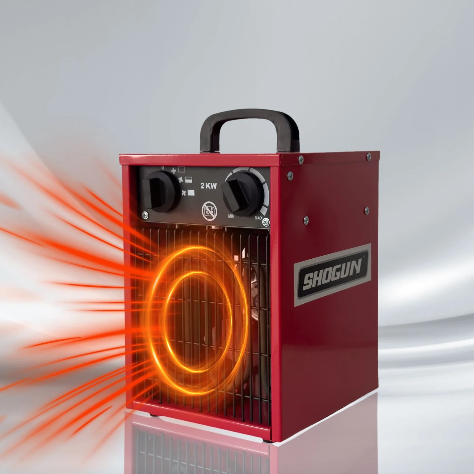 6 Shogun Portable Electric Fan Heater, SAA Approved Carpet Dryer 2000W Industrial, 6 of 7