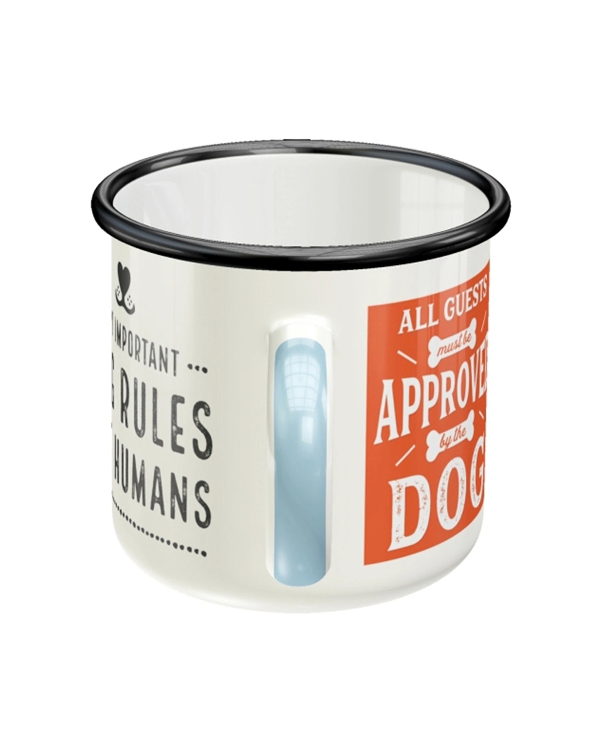 3 Nostalgic-Art Enamel Mug 360ml Mug -  Dog Rules Retro Style Design - Multi, 3 of 4